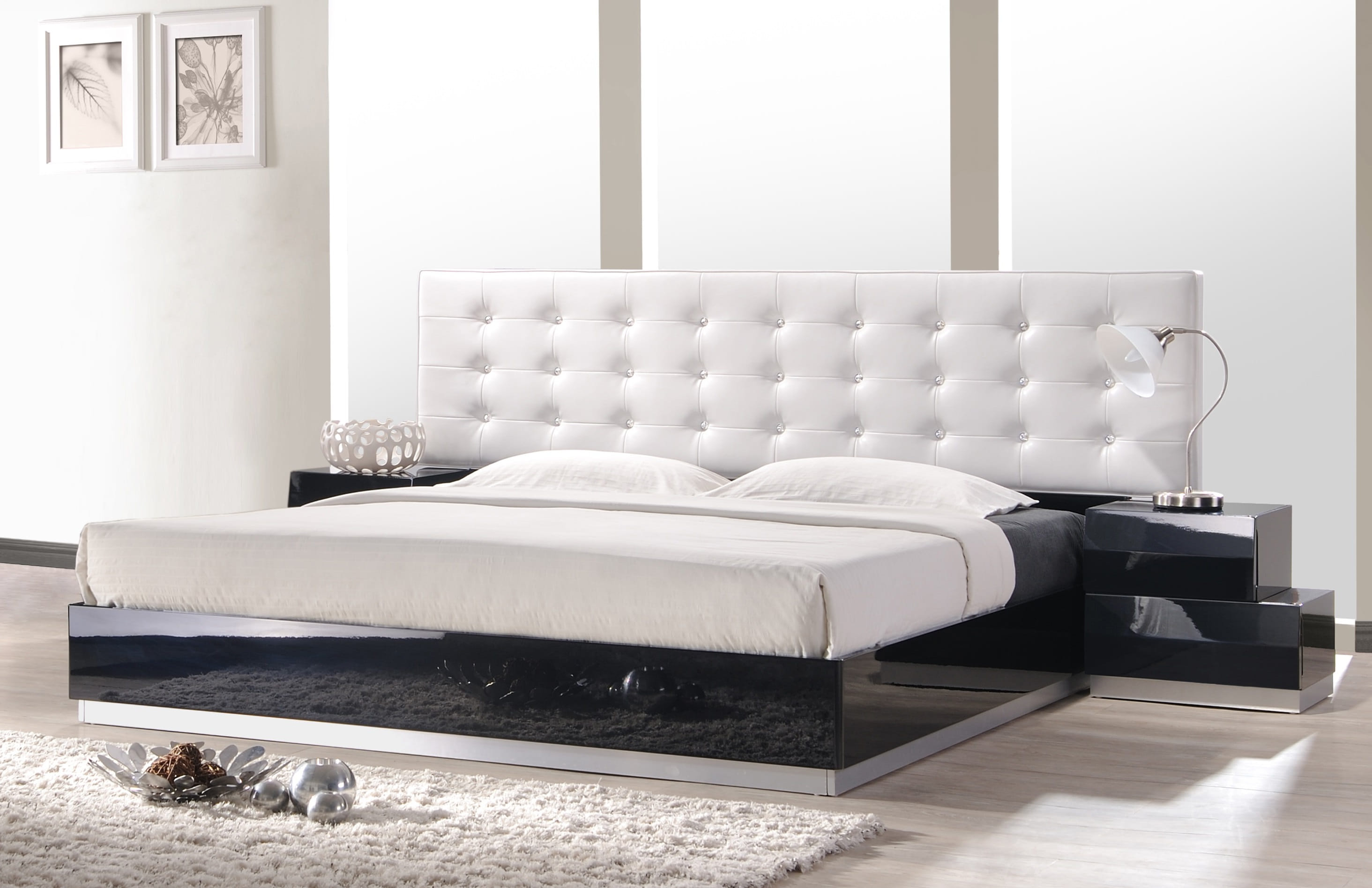 JM Furniture Milan Black 3pc King Bedroom Set