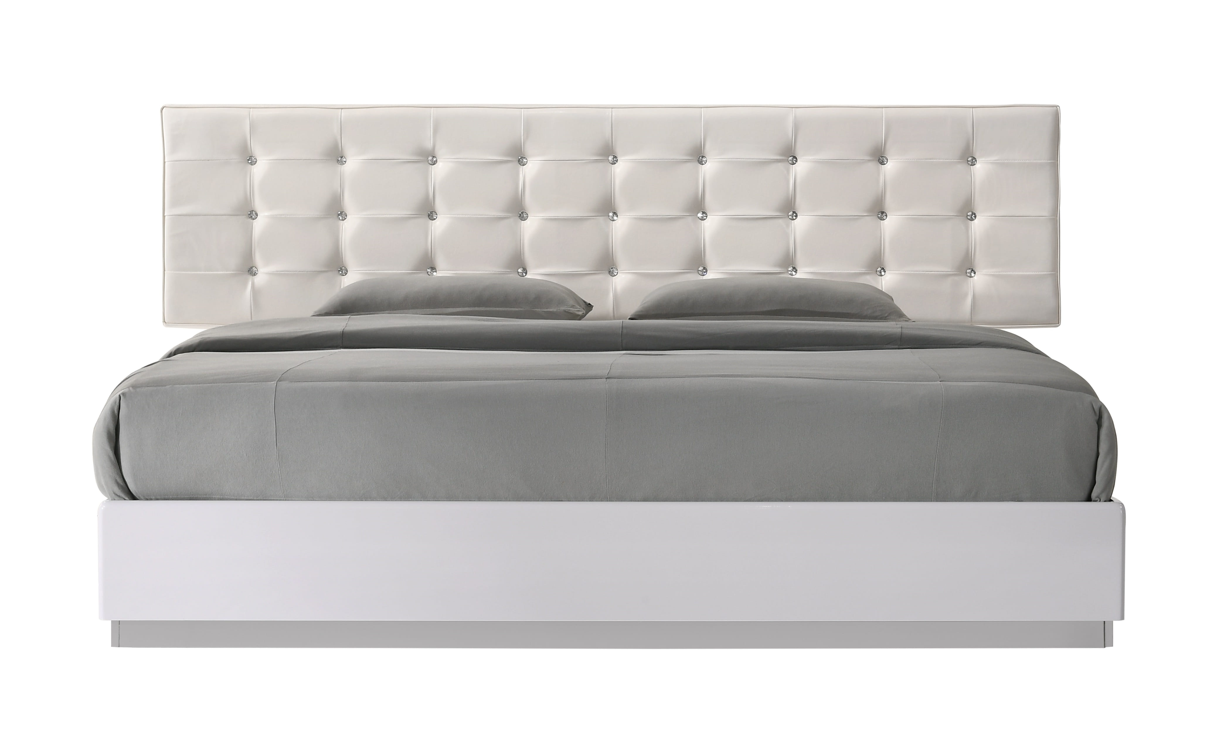 Milan King Size Bed in White