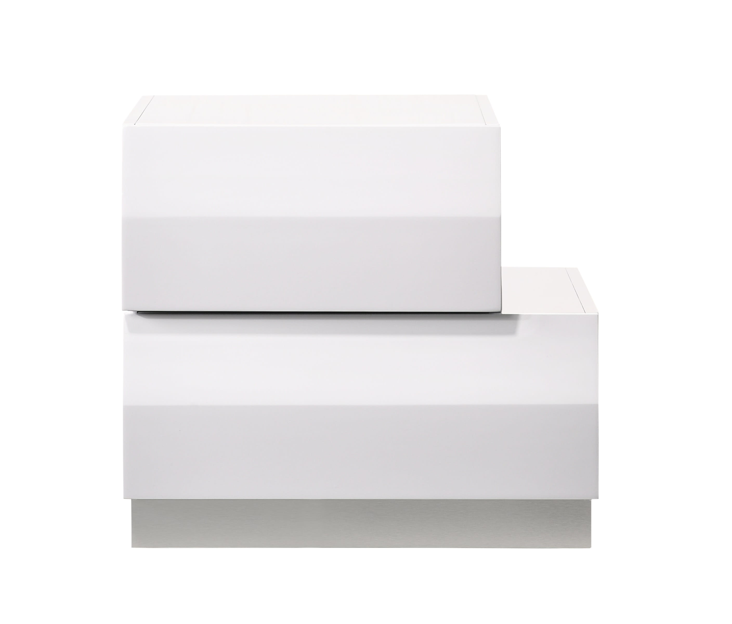 Milan Right Facing Night Stand in White