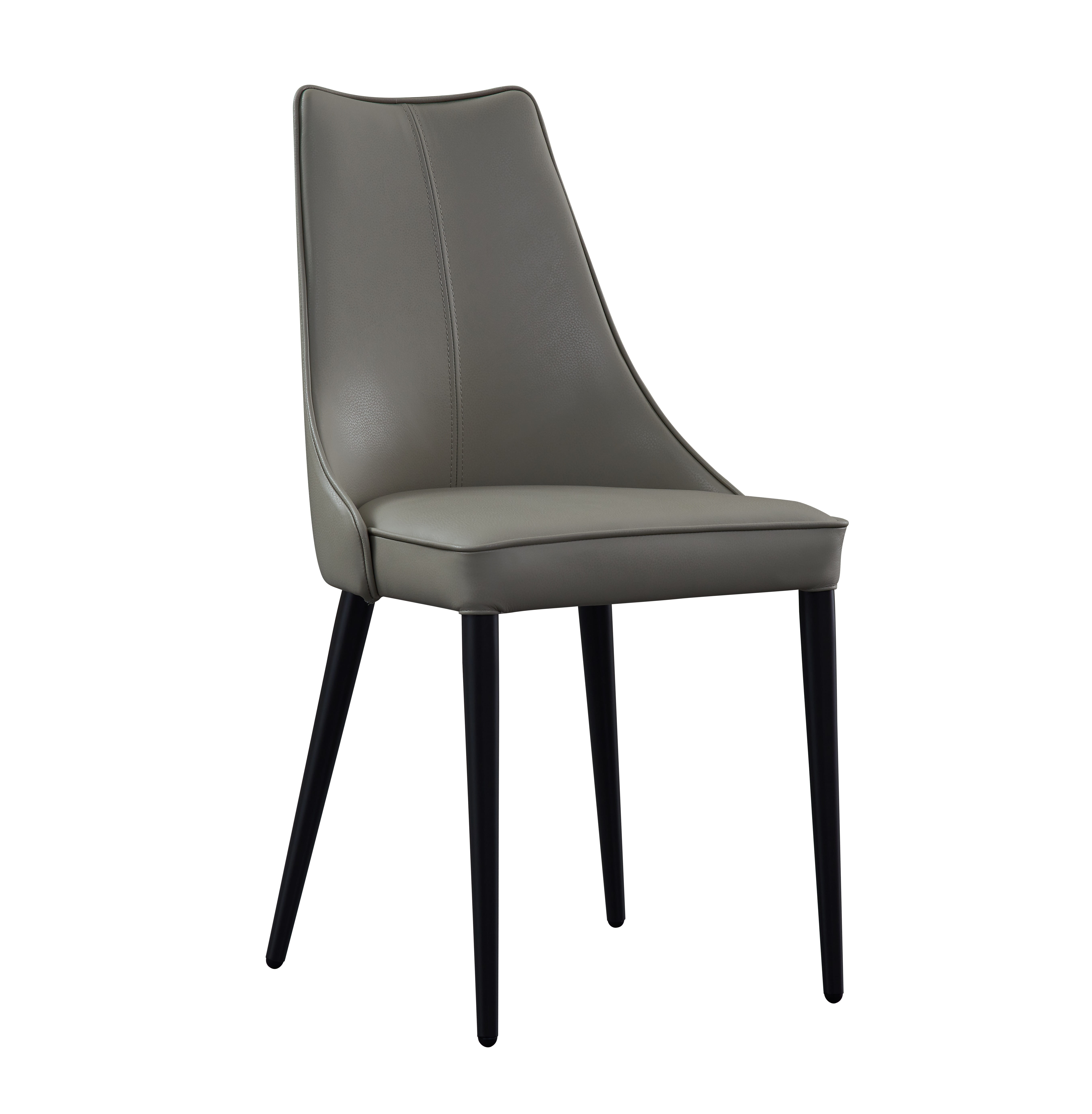 2 JM Furniture Milano Light Grey Leather Dining Chairs