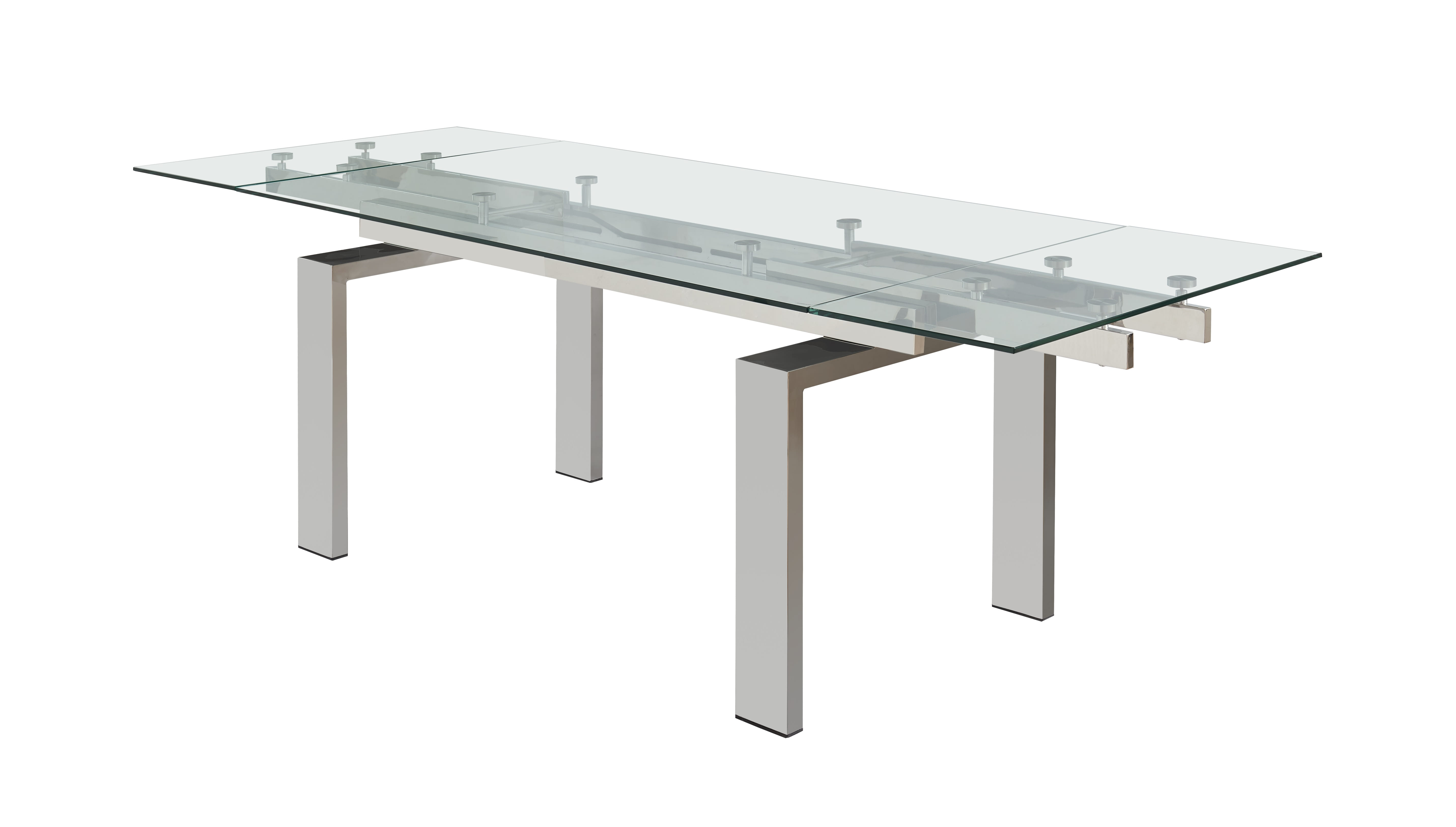 JM Furniture Moda Clear Extension Dining Table