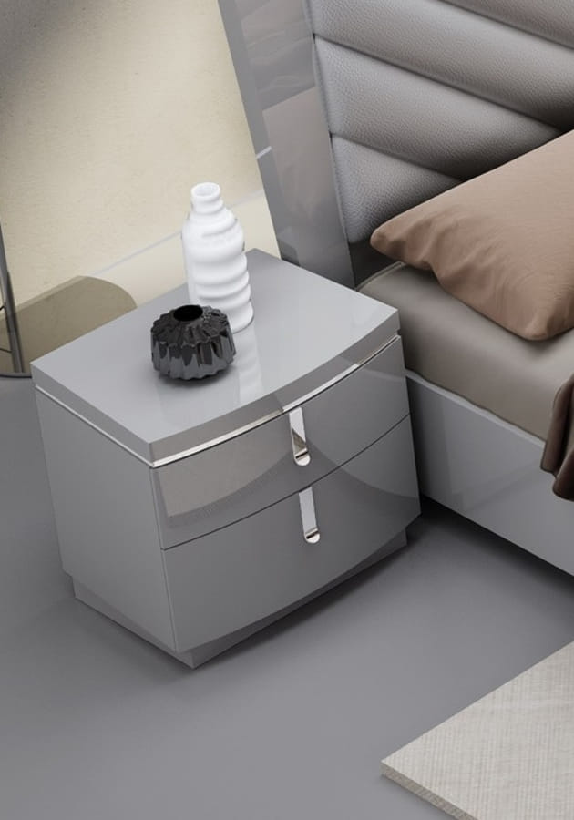 JM Furniture New York Grey Night Stand
