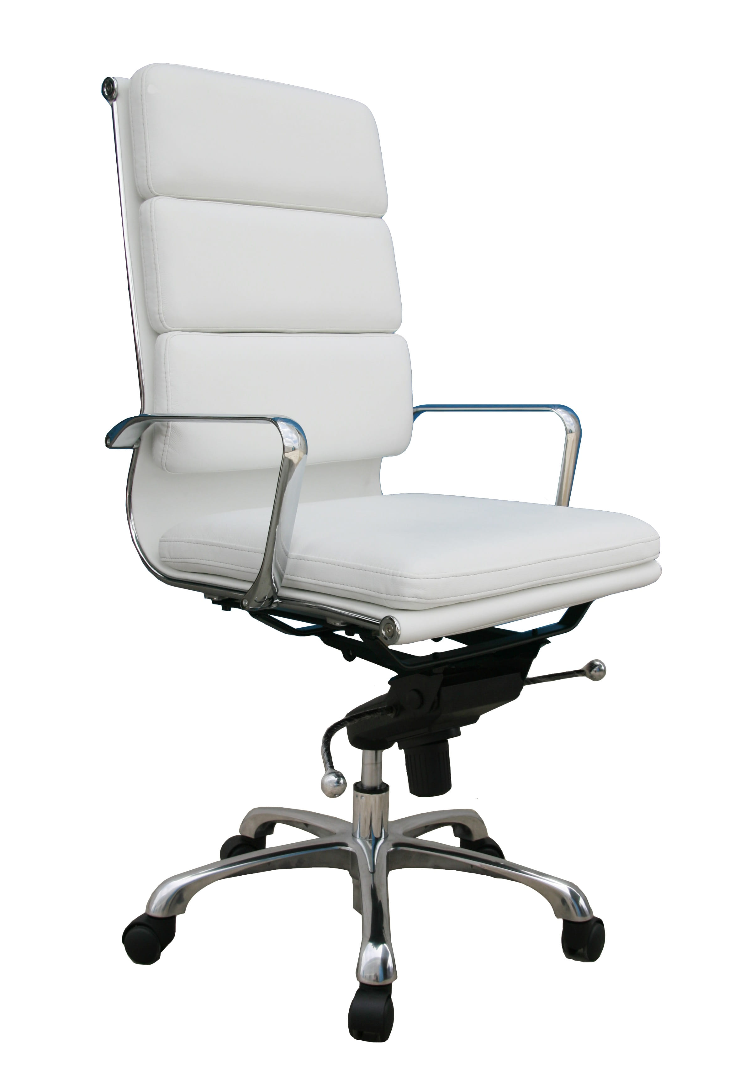 JM Furniture Plush White High Back Office Chair
