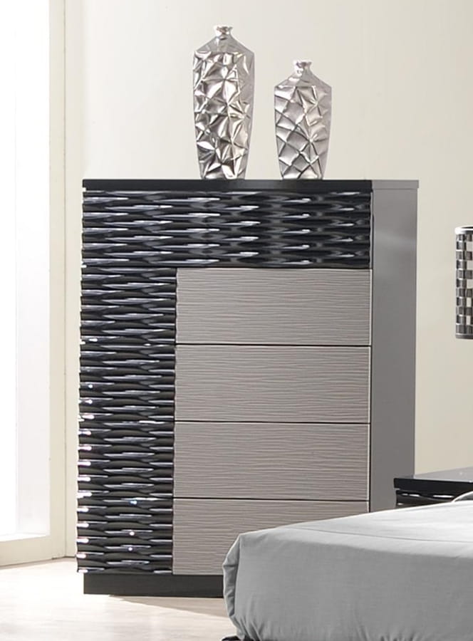 JM Furniture Roma Black Grey Chest