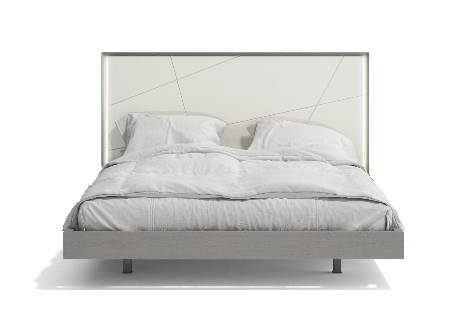 JM Furniture Sintra Grey White Queen Bed