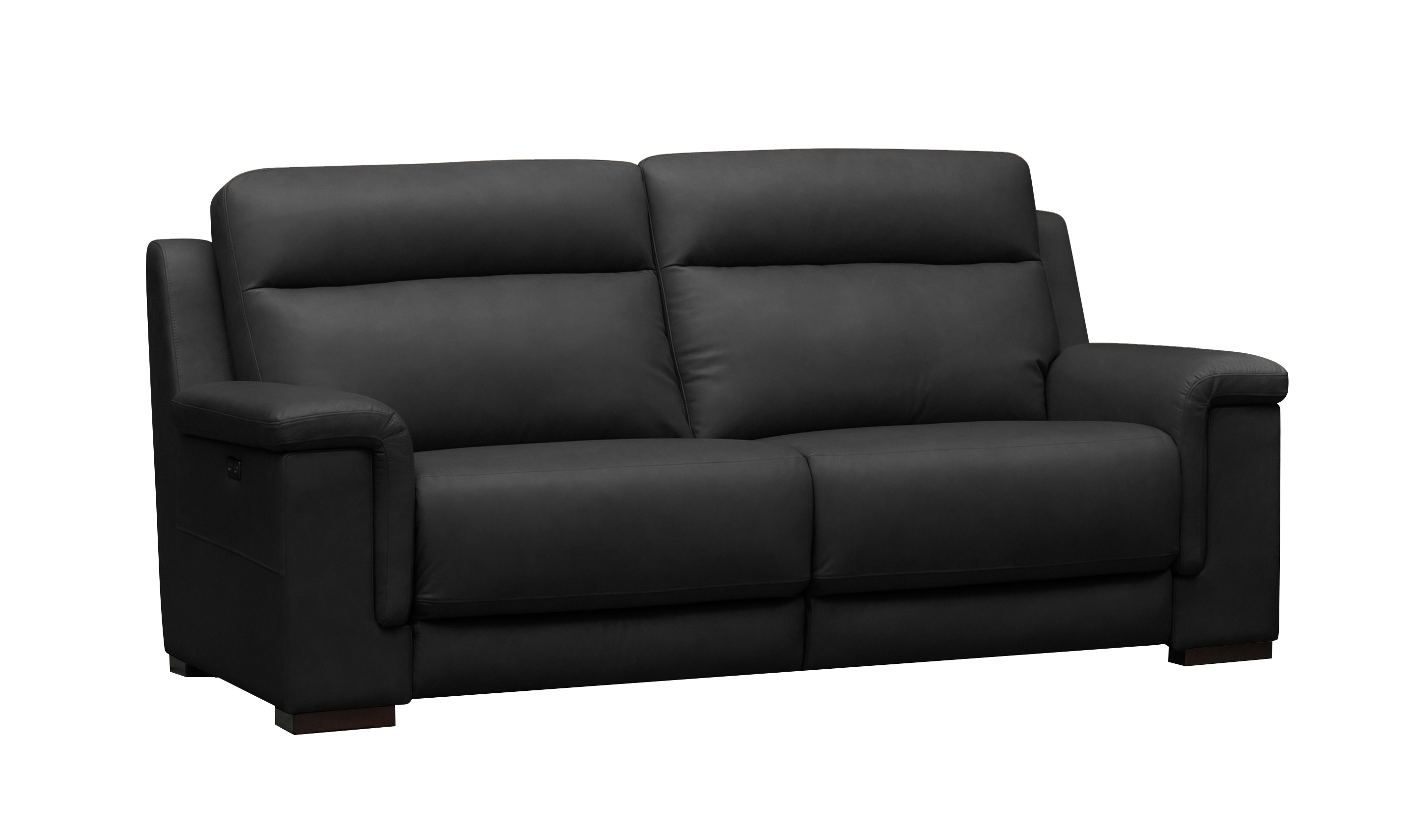 Klaussner Furniture Dakota Black Power Recliner Sofa