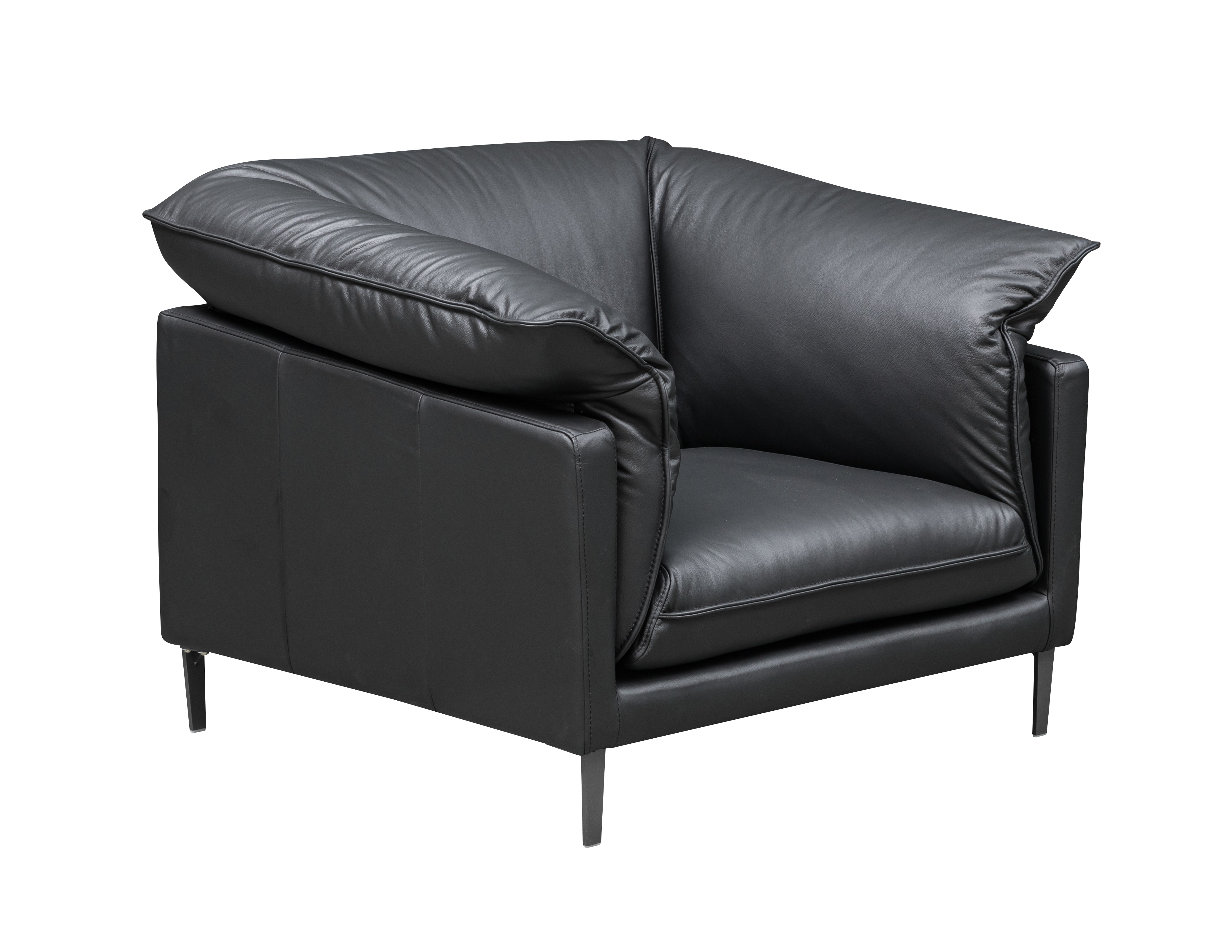 Klaussner Furniture Dolce Black Leather Chair