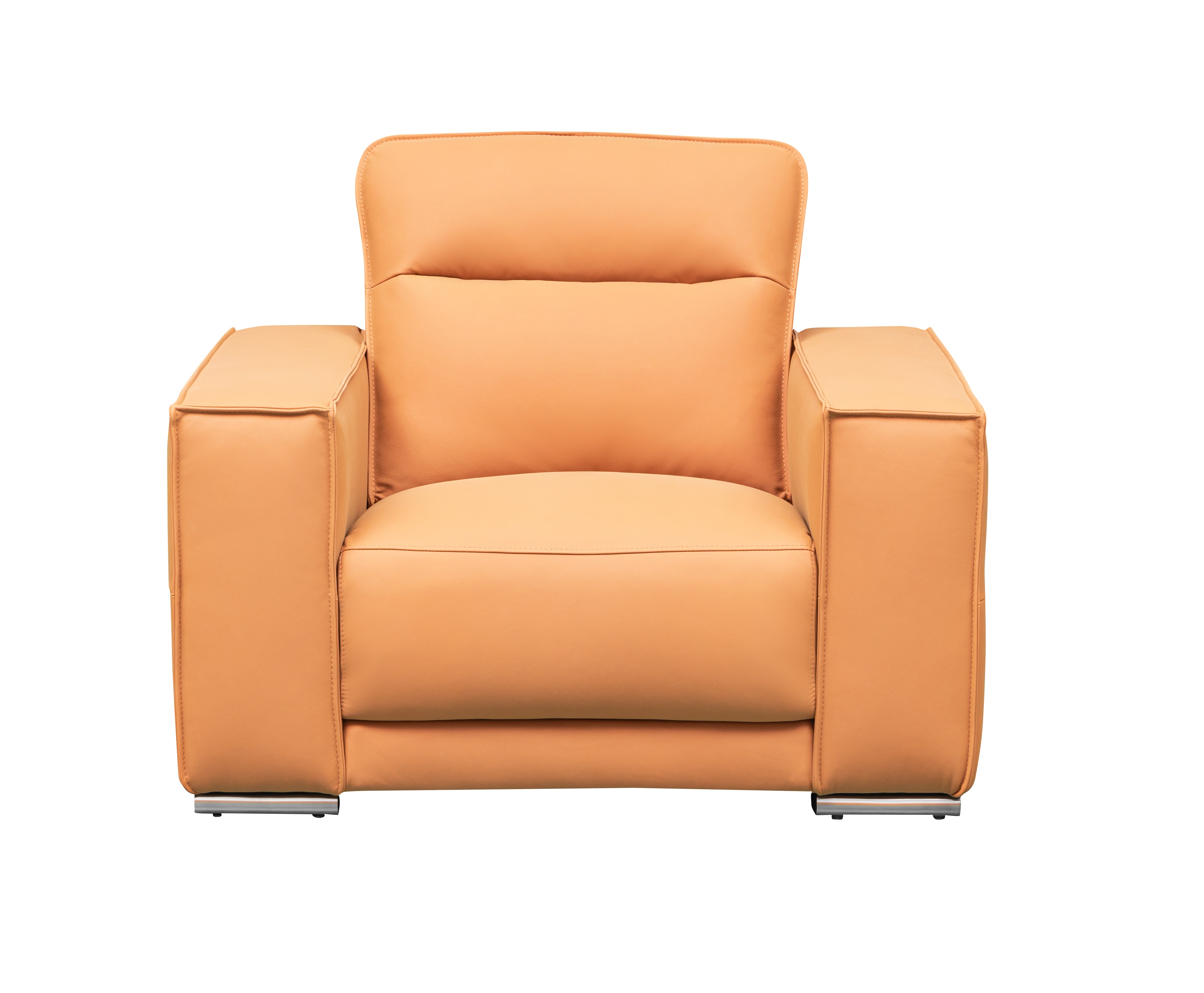 Klaussner Furniture Grazia Orange Leather Chair