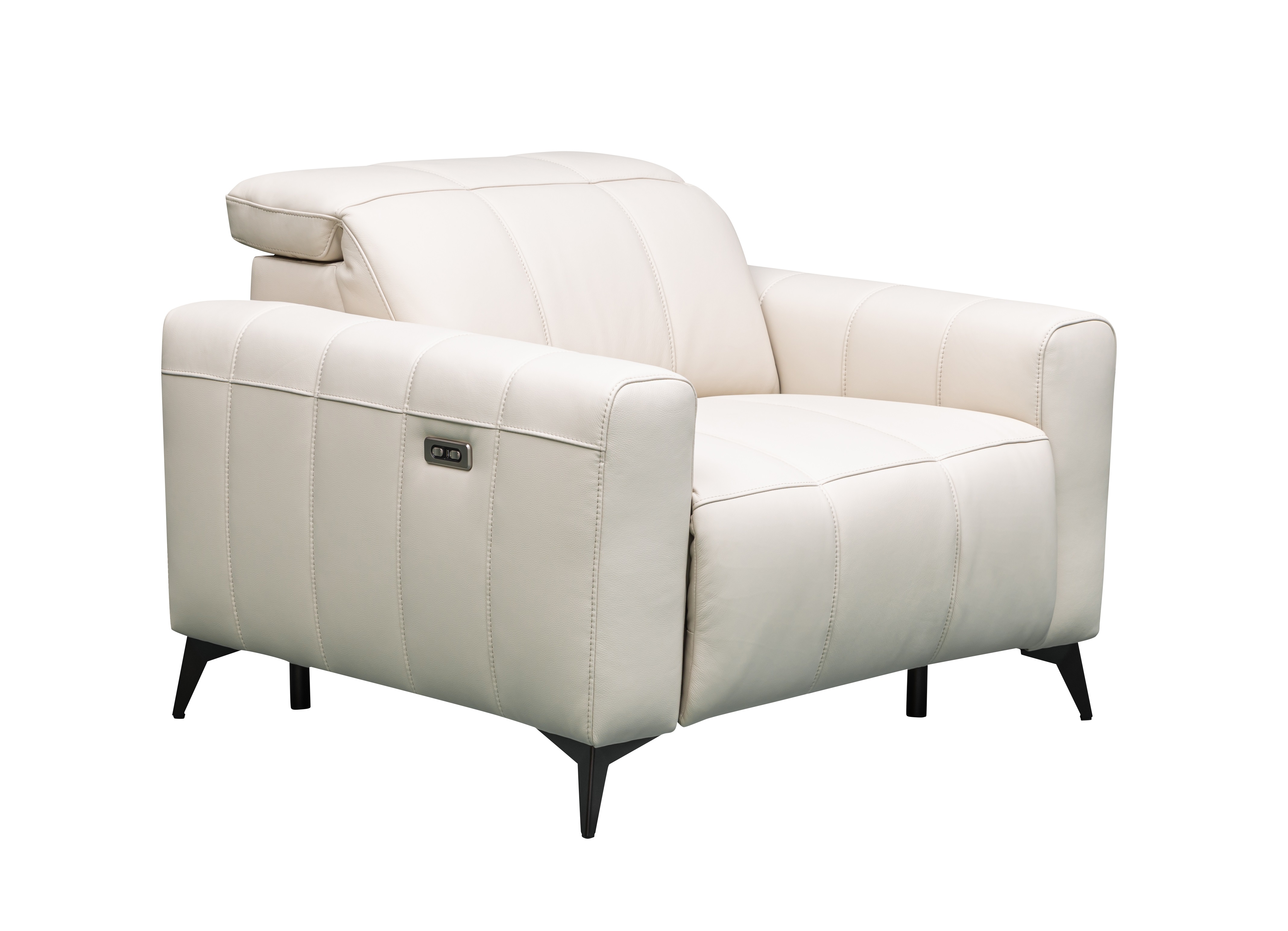 Klaussner Furniture Capri Beige Power Reclining Chair with Footrest and Adj...