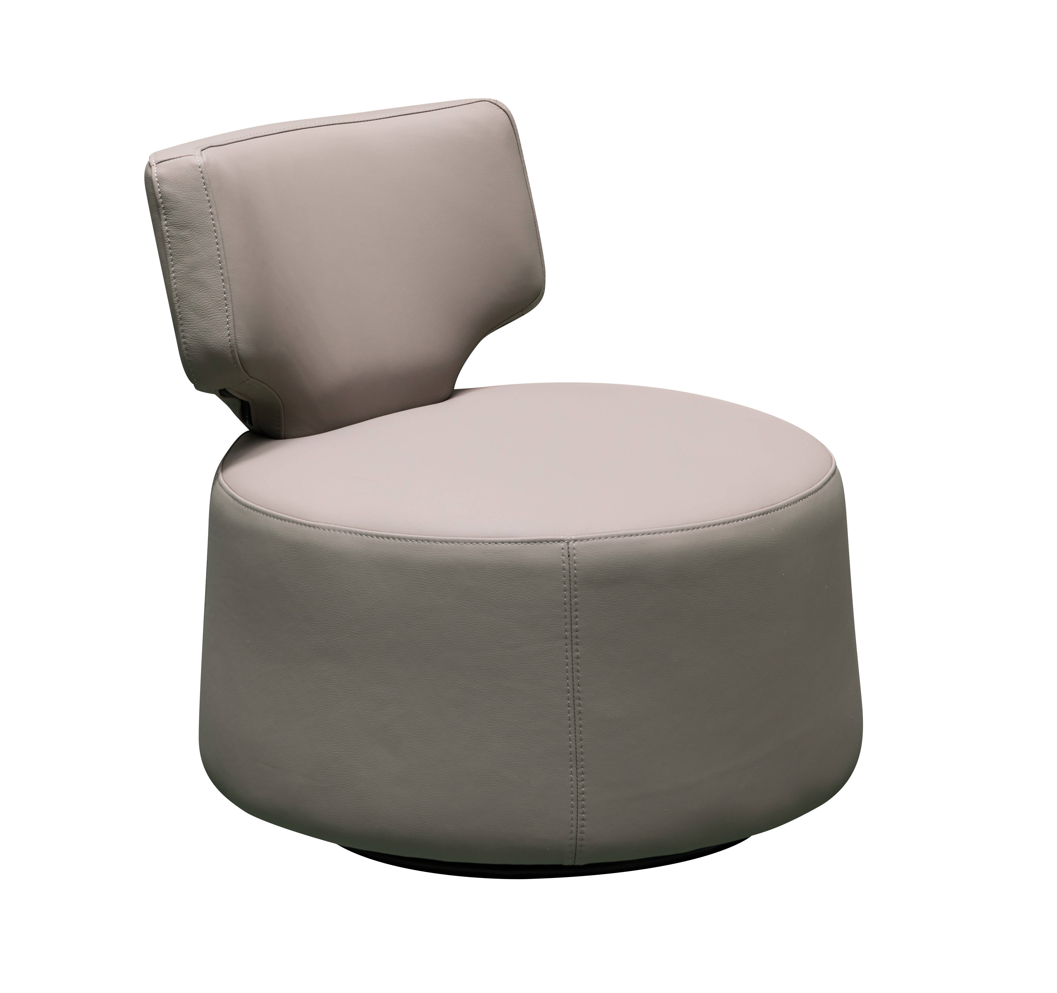 Klaussner Furniture Pietra Gray Leather Swivel Chair