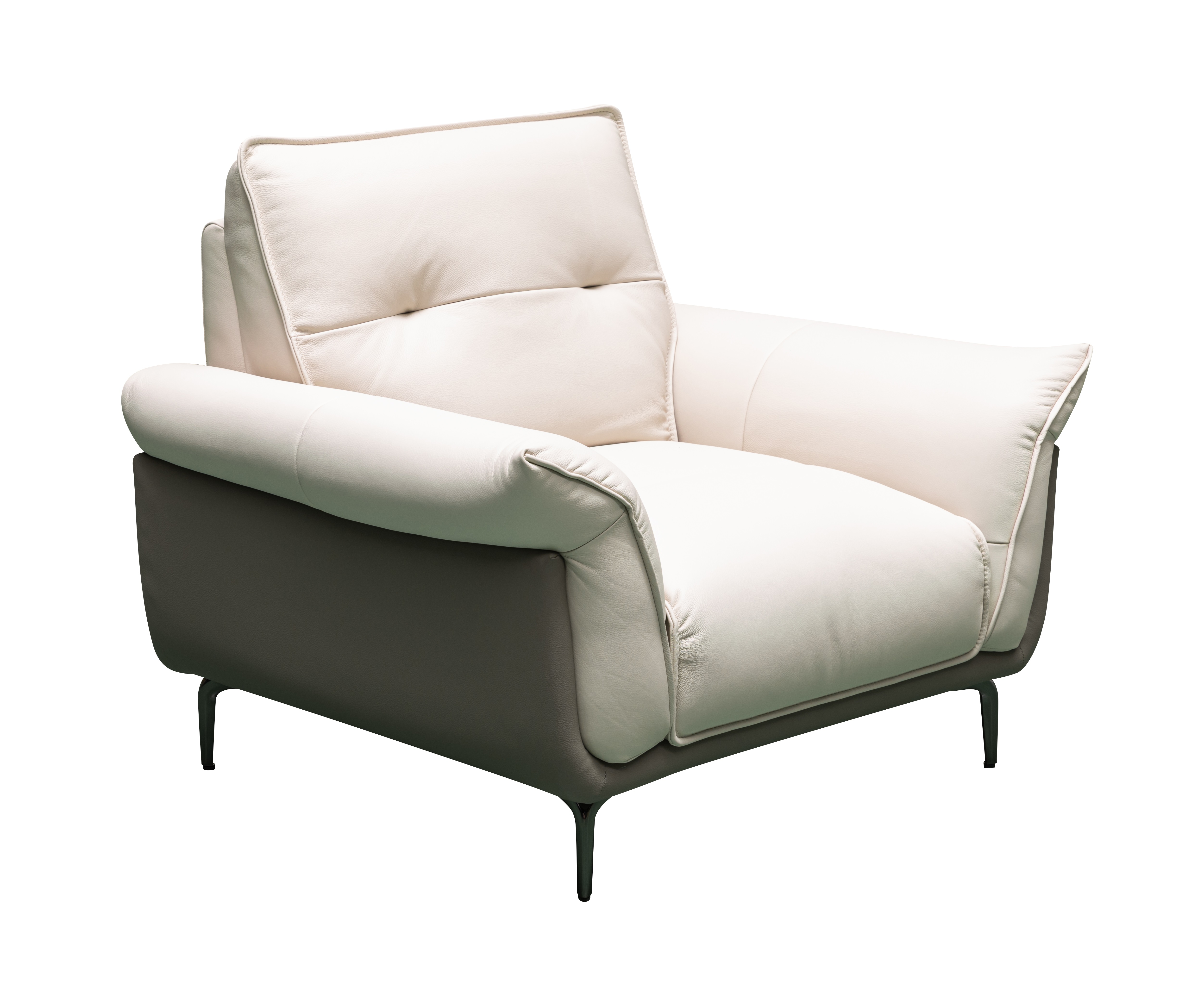 Klaussner Furniture Vento Ivory Leather Accent Chair