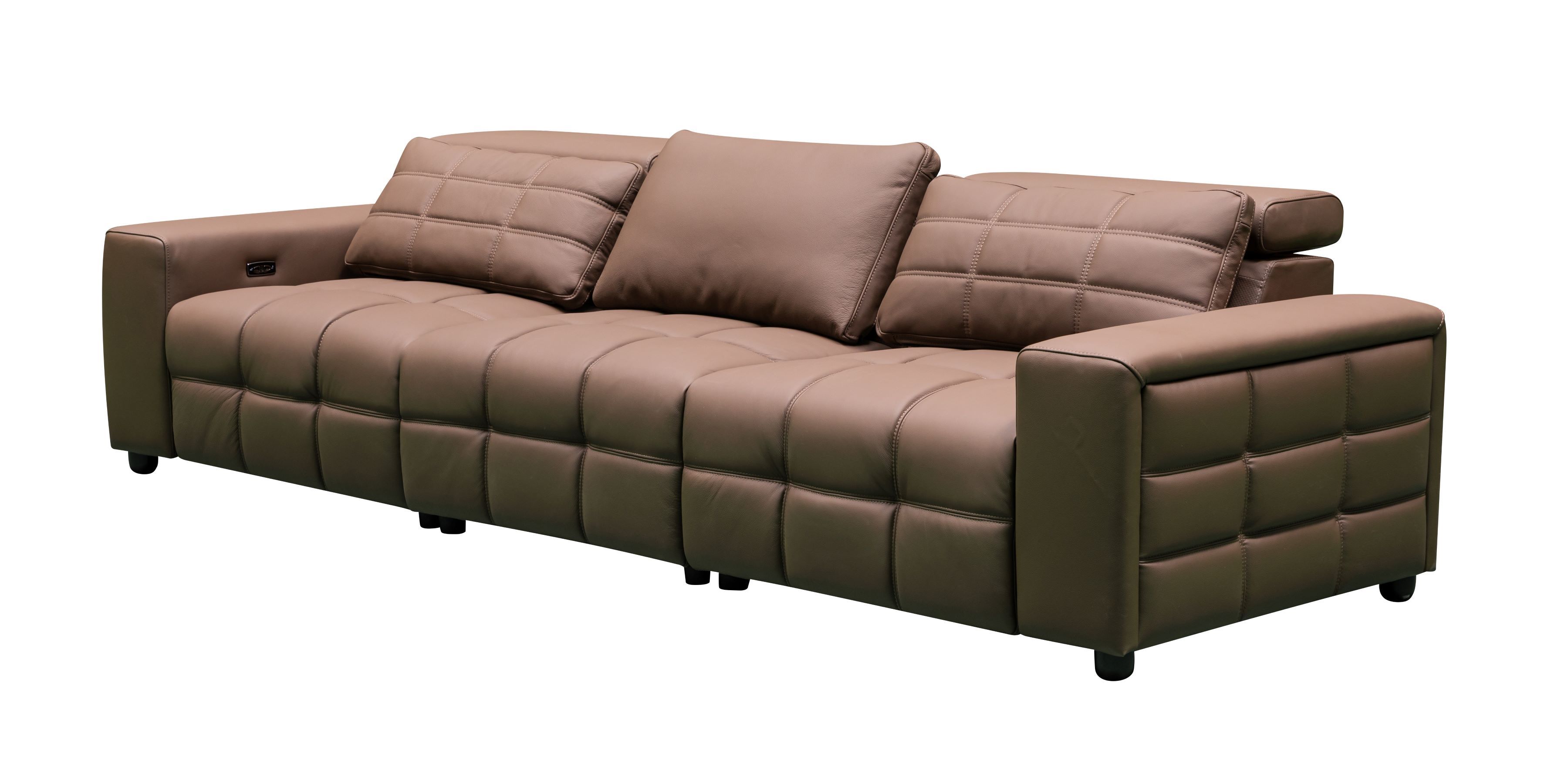 Klaussner Furniture Serenity Brown Leather Power Reclining Sofa