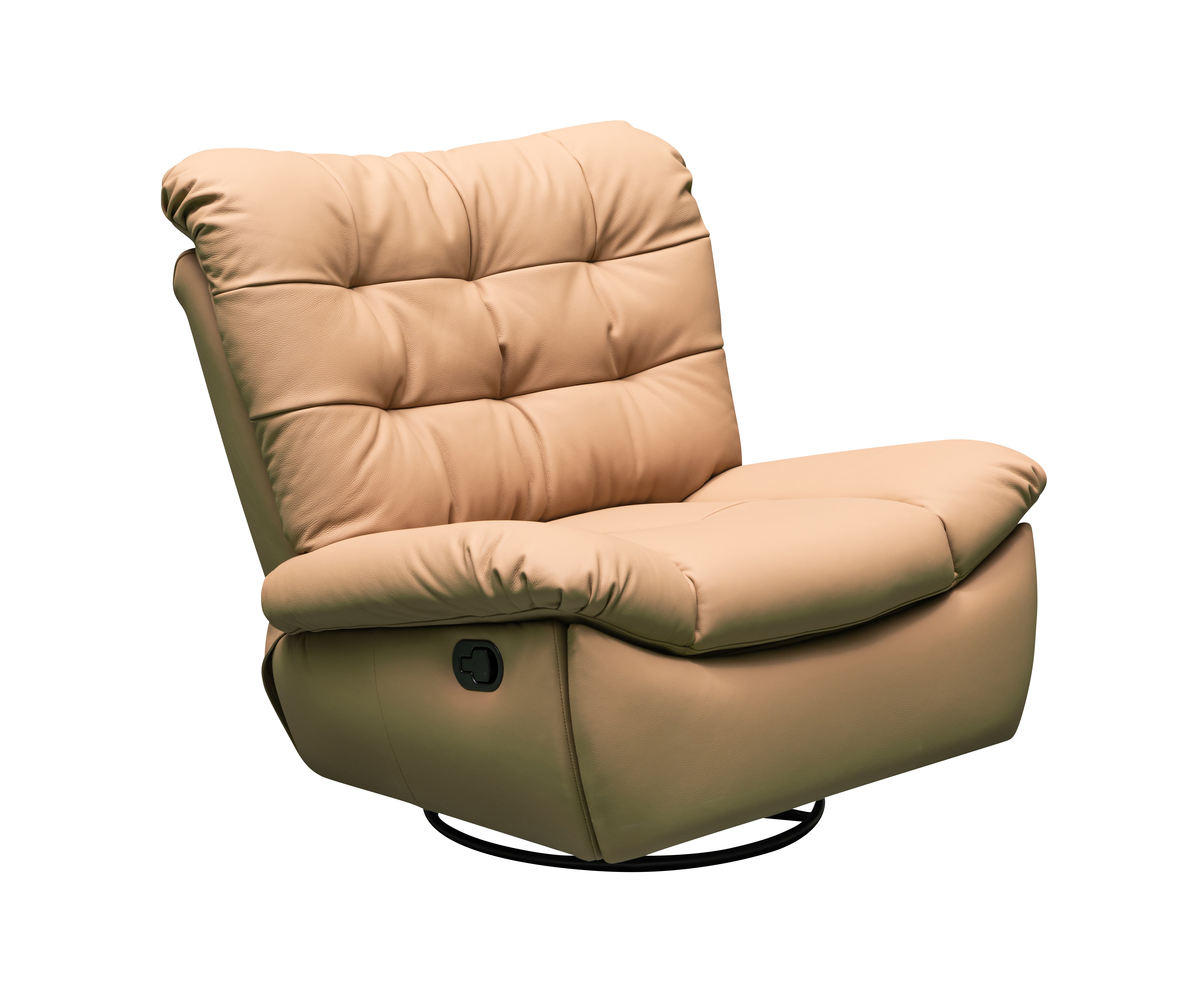 Klaussner Furniture Stella Brown Swivel Glider Manual Recliner