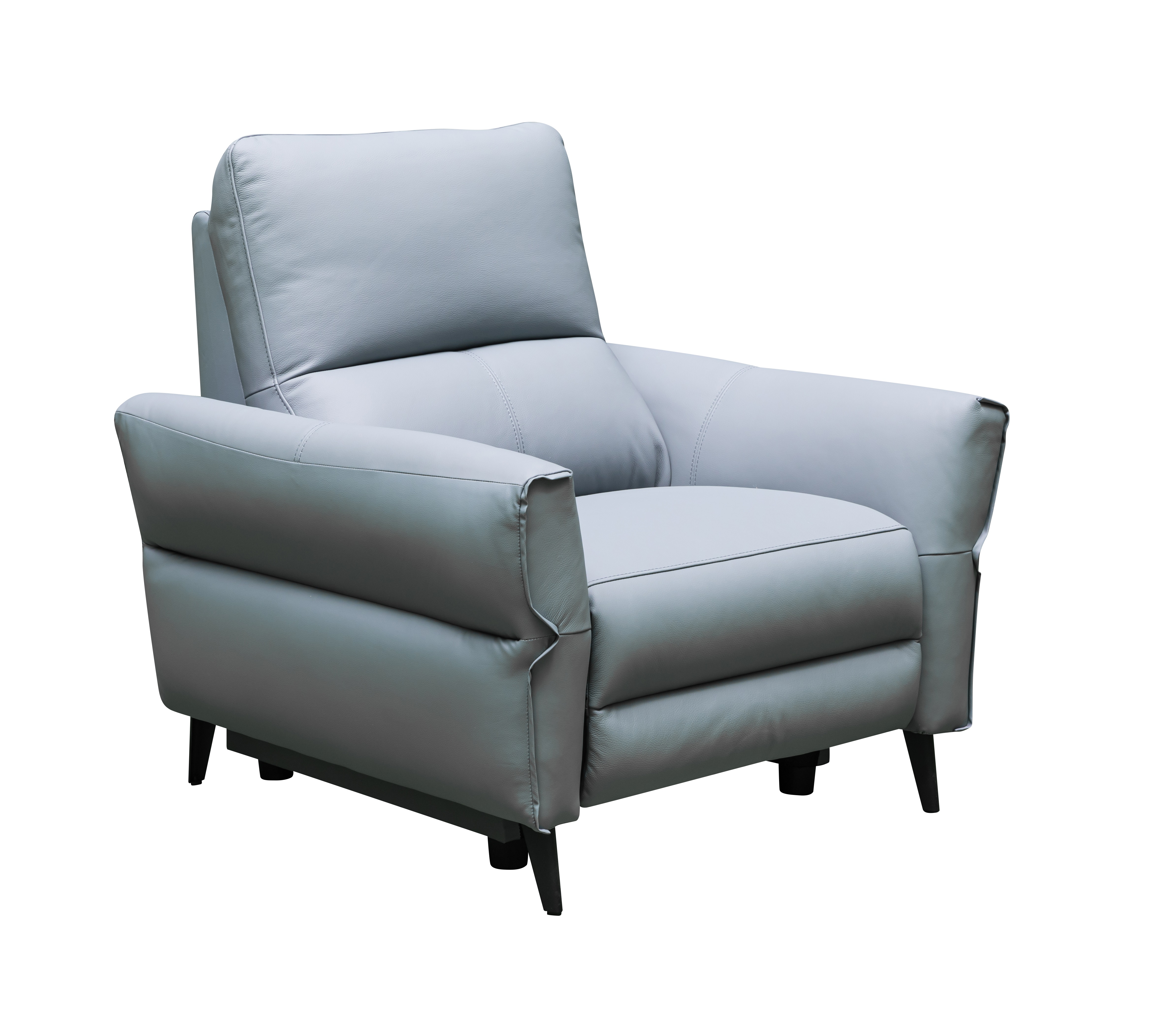 Klaussner Furniture Armonia Blue Leather Power Reclining Chair