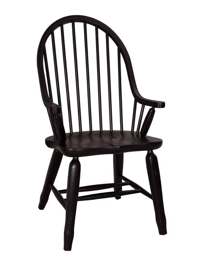 Liberty Treasures Black Bow Back Arm Chair