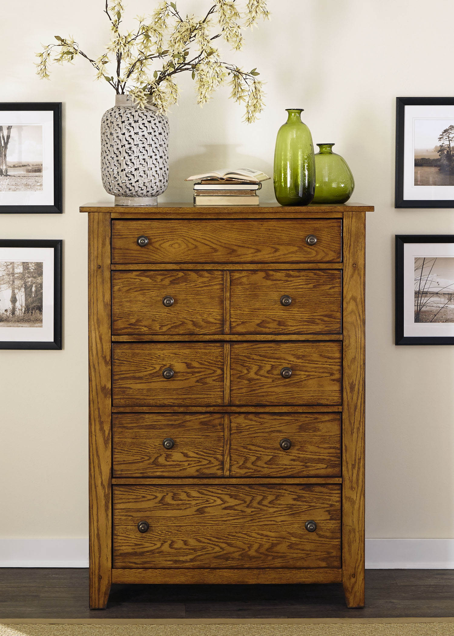 Liberty Grandpas Cabin Aged Oak 5 Drawer Chest