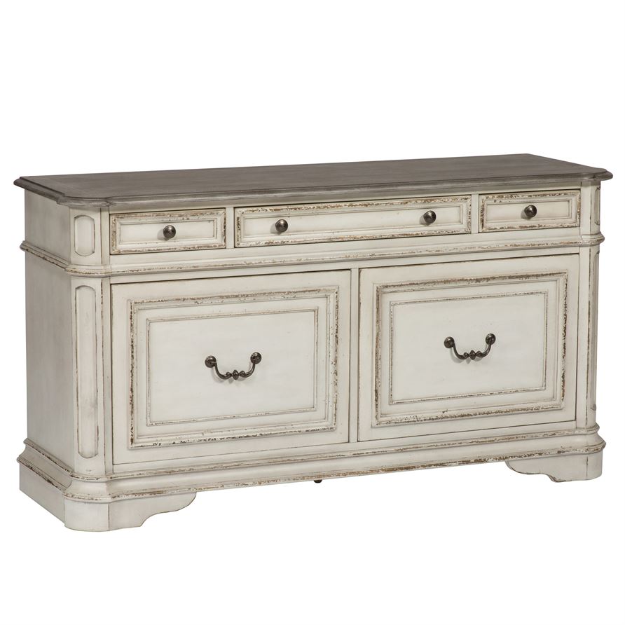 Liberty Magnolia Manor Antique White Credenza