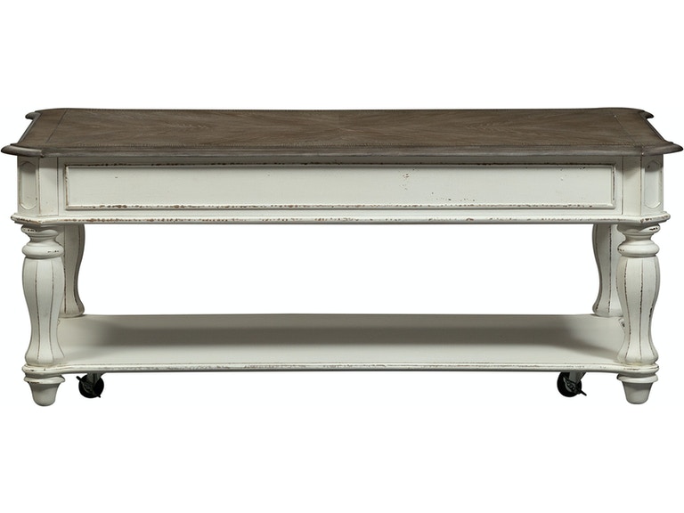 Liberty Magnolia Manor White Bark Lift Top Cocktail Table