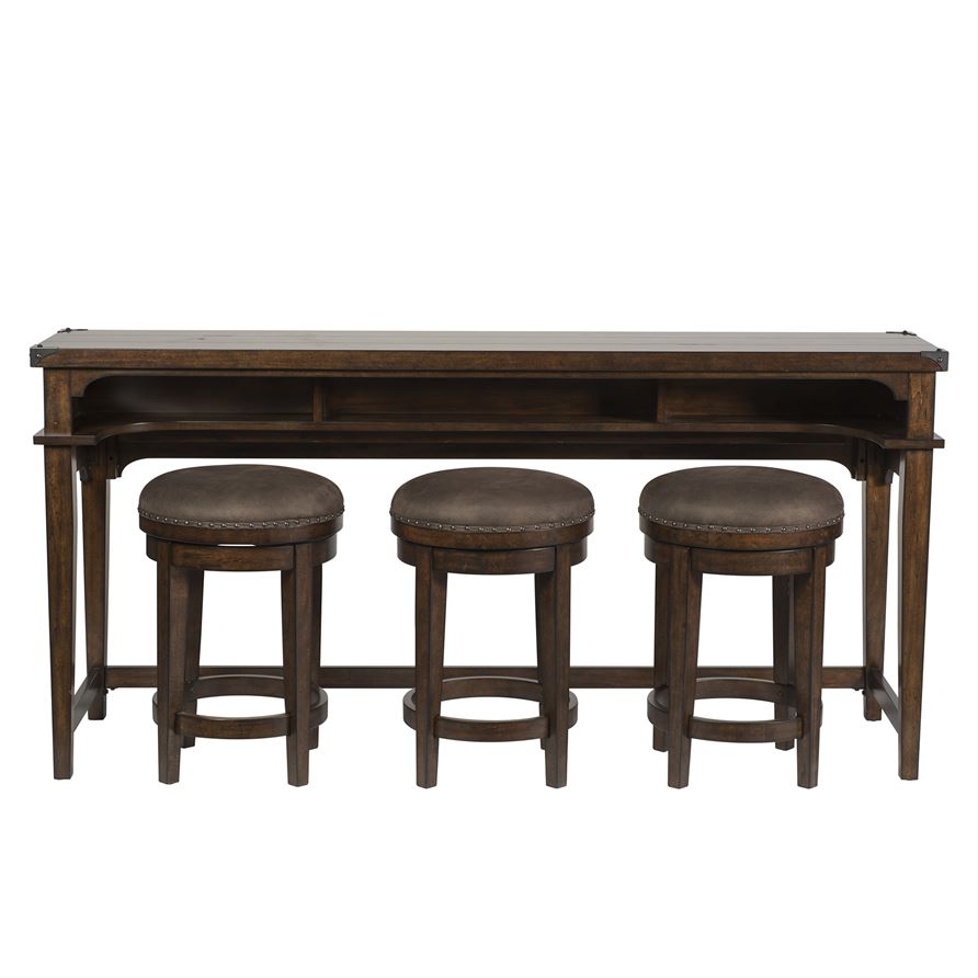Liberty Aspen Skies Russet Brown 4pc Counter Height Bar Set