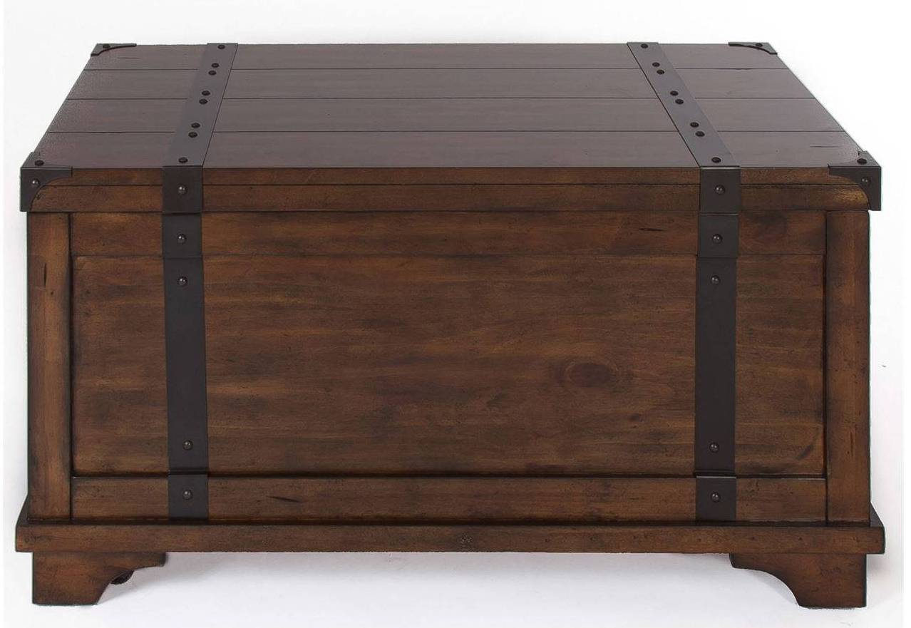 Liberty Aspen Skies Russet Brown Trunk Cocktail Table