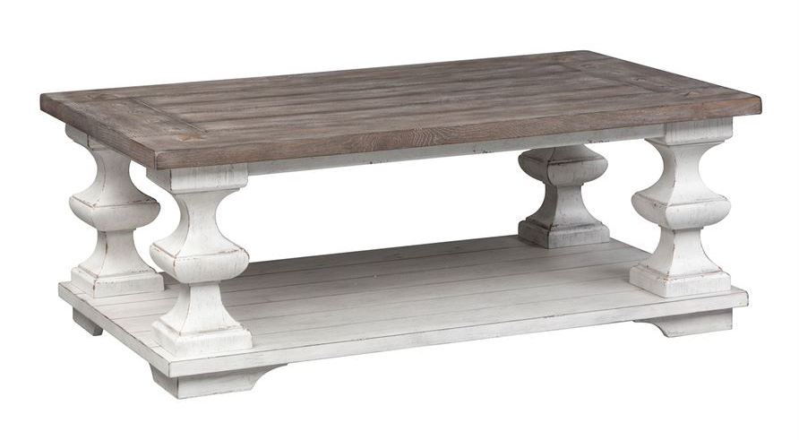 Liberty Sedona Distressed White Cocktail Table