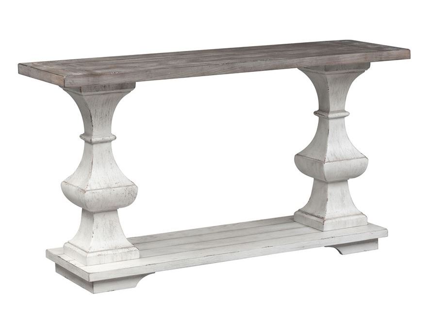 Liberty Sedona Distressed White Sofa Table