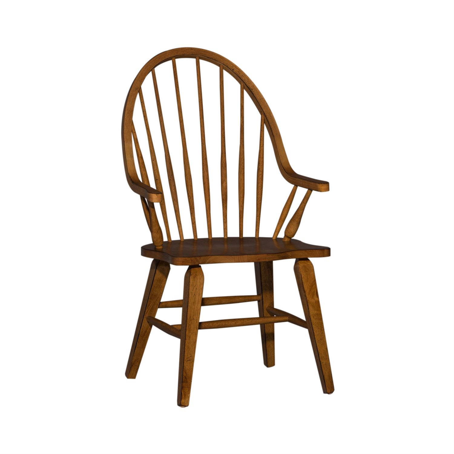 Liberty Hearthstone Ridge Rustic Oak Windsor Back Arm Chair