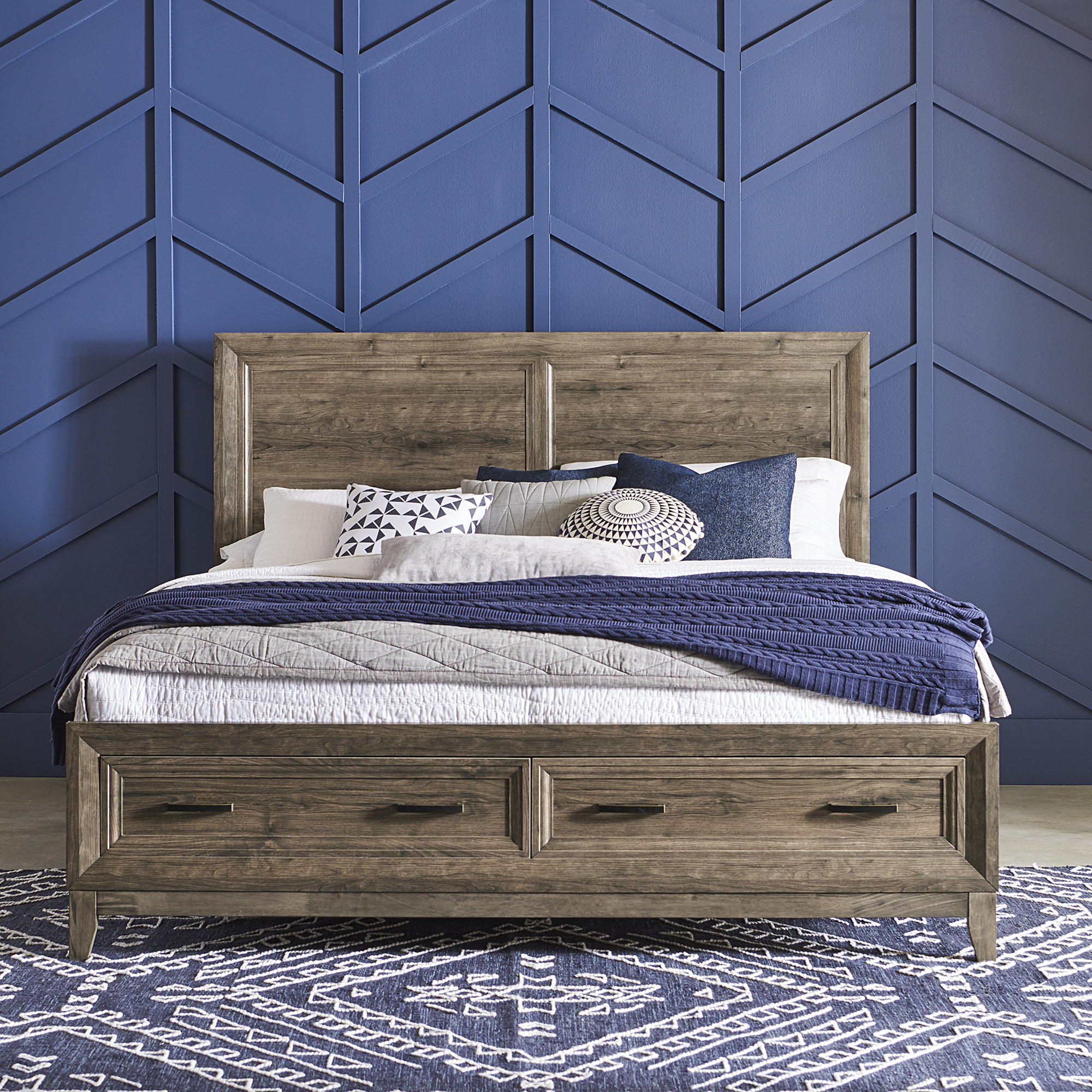 Liberty Ridgecrest Cobblestone Queen Storage Bed