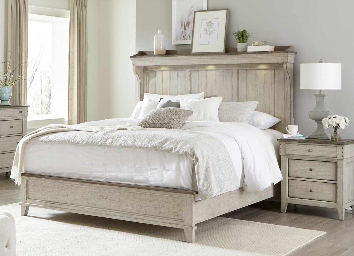 Liberty Ivy Hollow Weathered Linen Dusty Taupe 2pc Bedroom Set With Queen M...