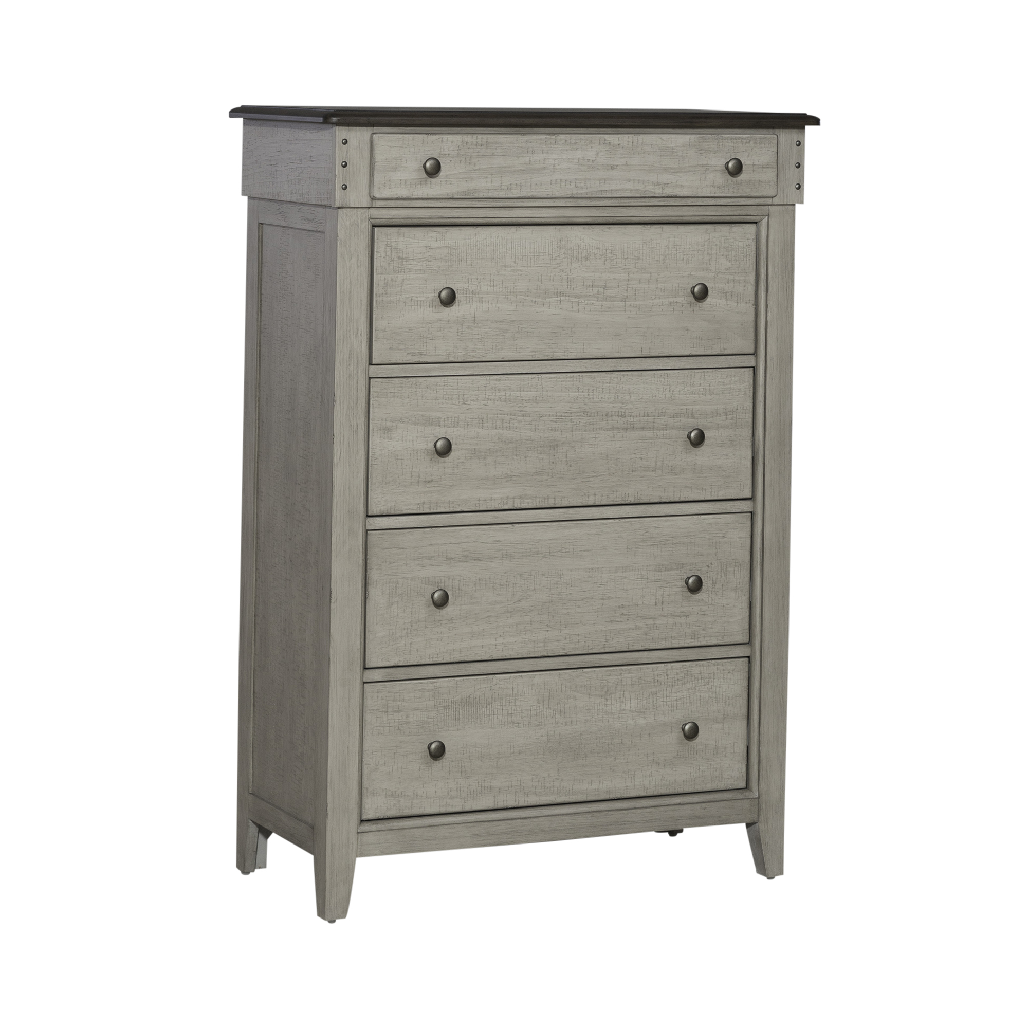 Liberty Ivy Hollow Weathered Linen Dusty Taupe 5 Drawers Chest
