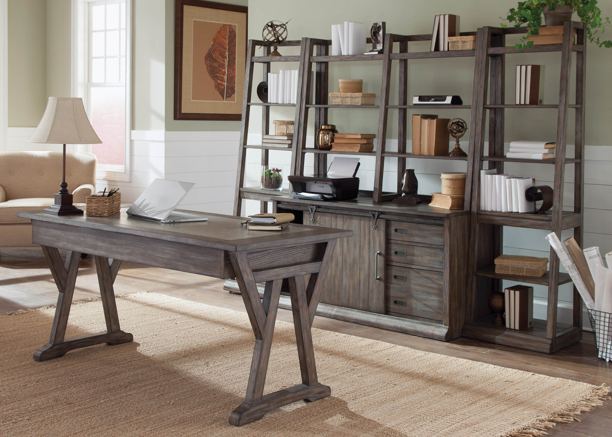 Liberty Stone Brook Jr Executive Saddle Office Furniture Set
