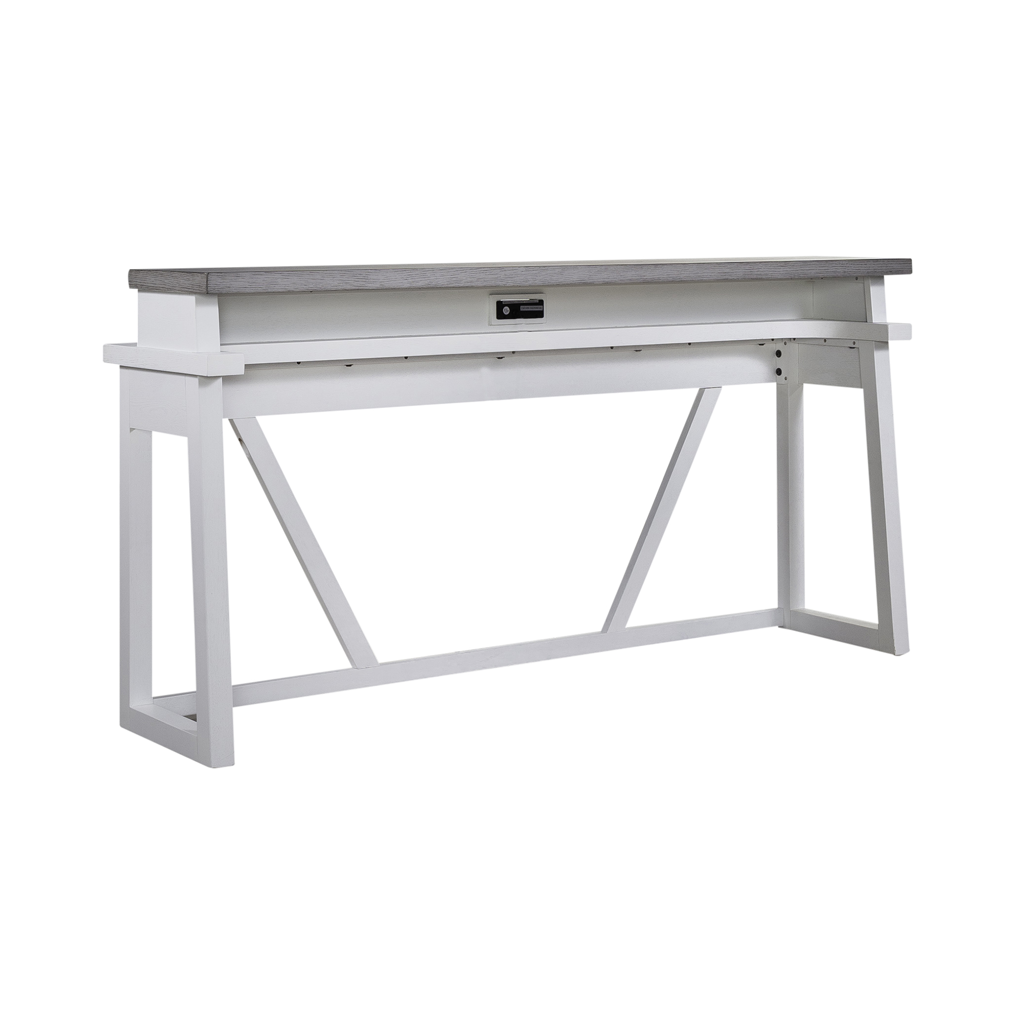 Liberty Palmetto Heights White Driftwood Console Bar Table