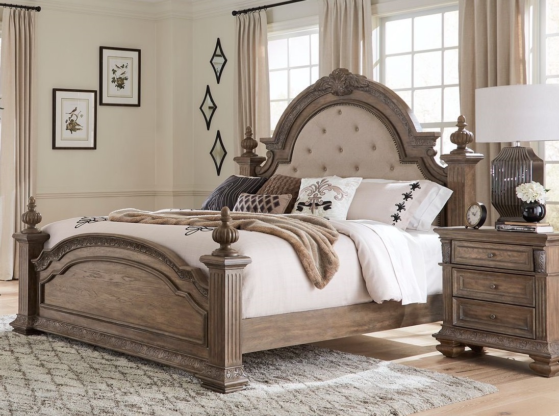 Liberty Carlisle Court Chestnut Dusty Wax 2pc Bedroom Set With Queen Poster...