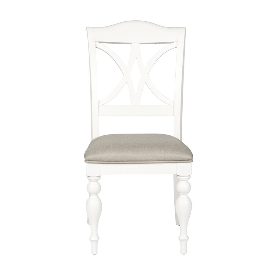 2 Liberty Summer House Oyster White Splat Back Side Chairs