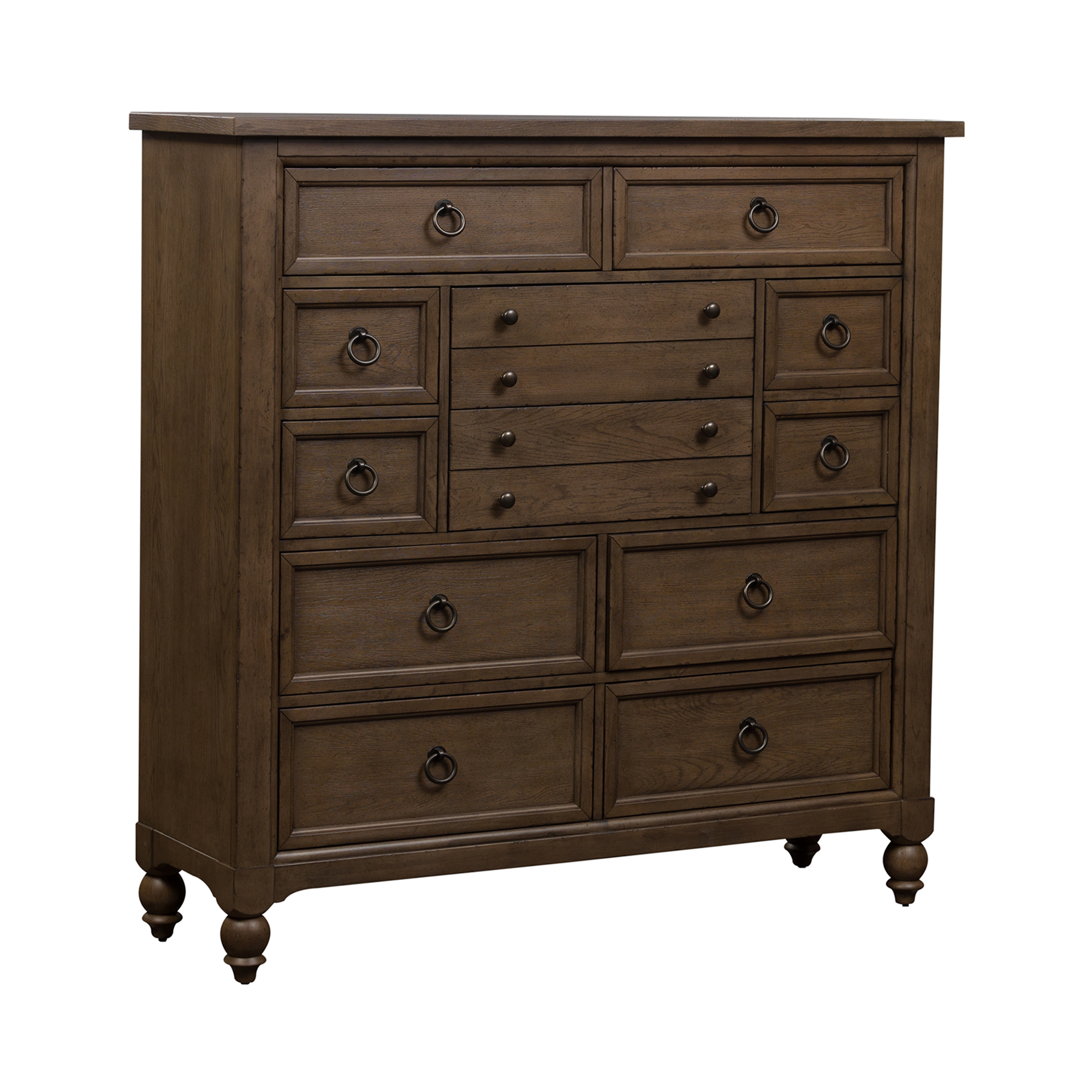 Liberty Americana Farmhouse Dusty Taupe 12 Drawers Chesser