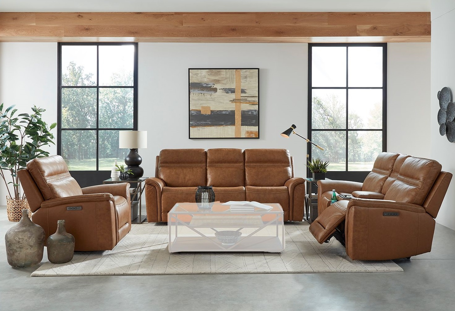 Liberty Cooper Camel 3pc Living Room Set