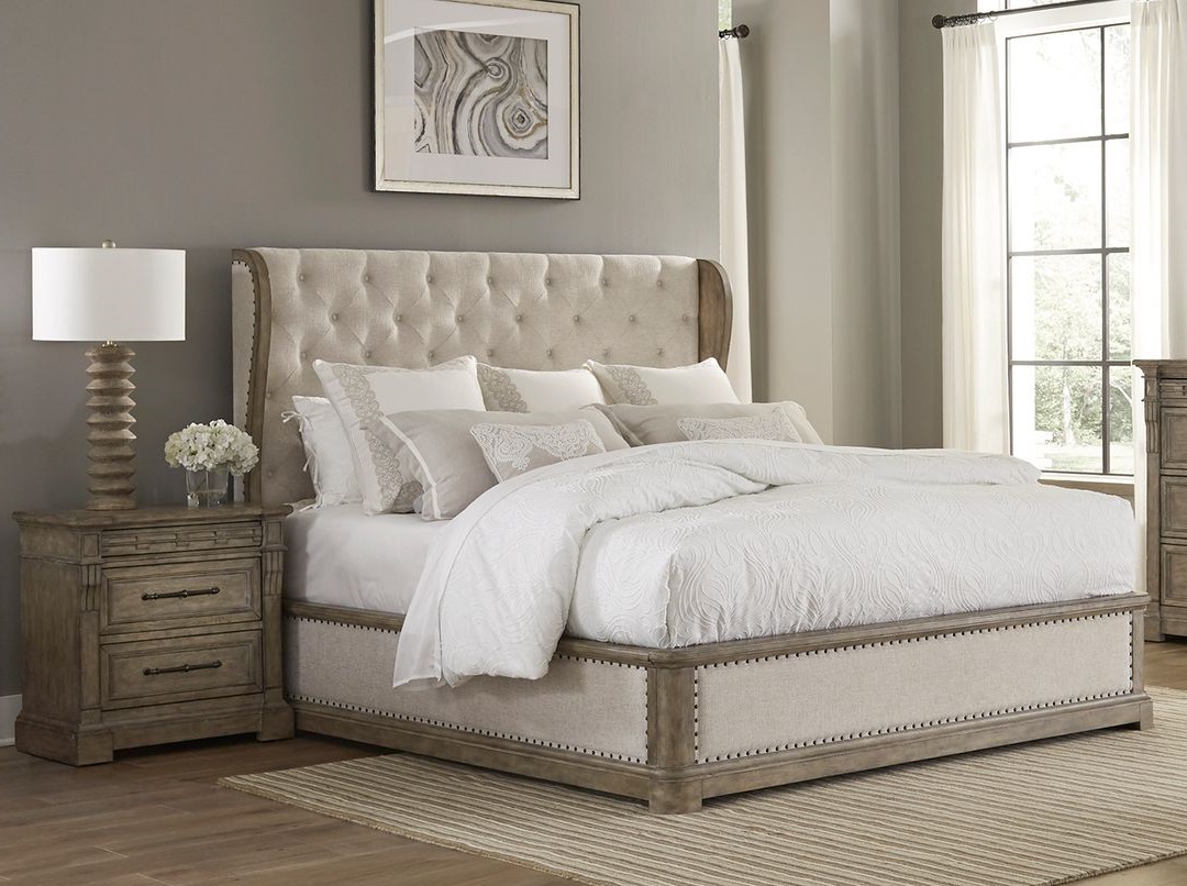 Liberty Town And Country Dusty Taupe 2pc Bedroom Set With King Shelter Bed