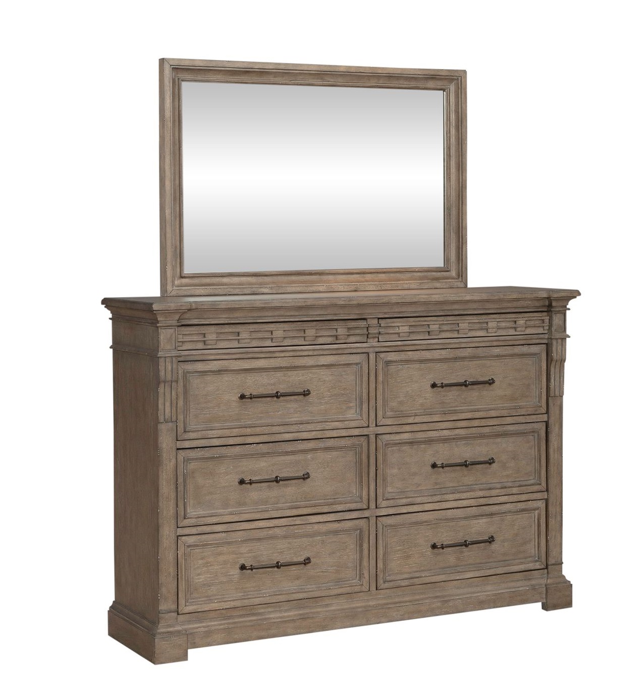 Liberty Town And Country Dusty Taupe Dresser And Mirror