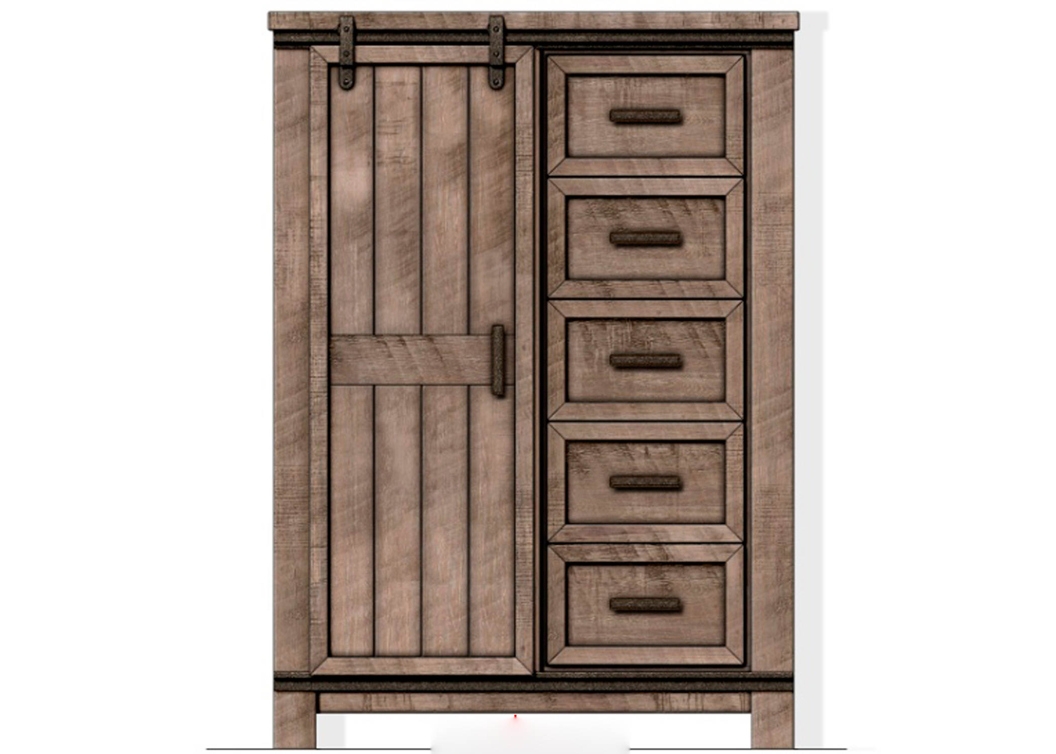Liberty Thornwood Hills Beaten Gray Sliding Door Chest