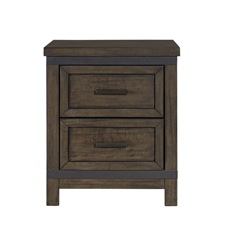 Liberty Thornwood Hills Rock Beaten Gray 2 Drawer Night Stand