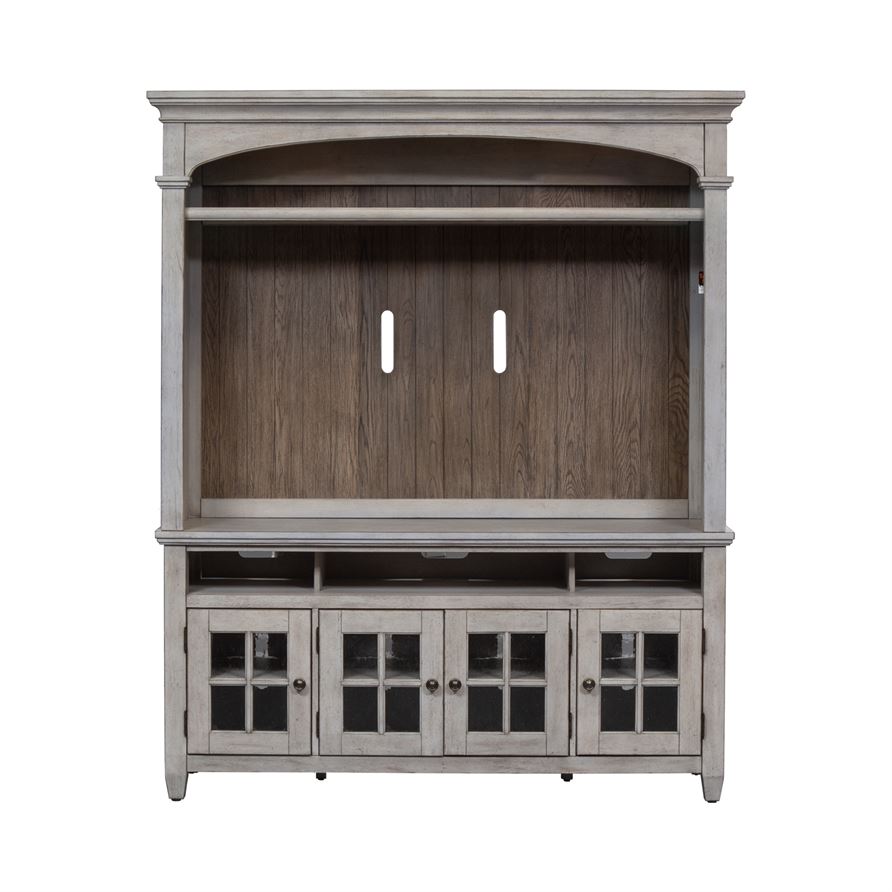 Liberty Heartland White Tobacco Entertainment Center with Hutch