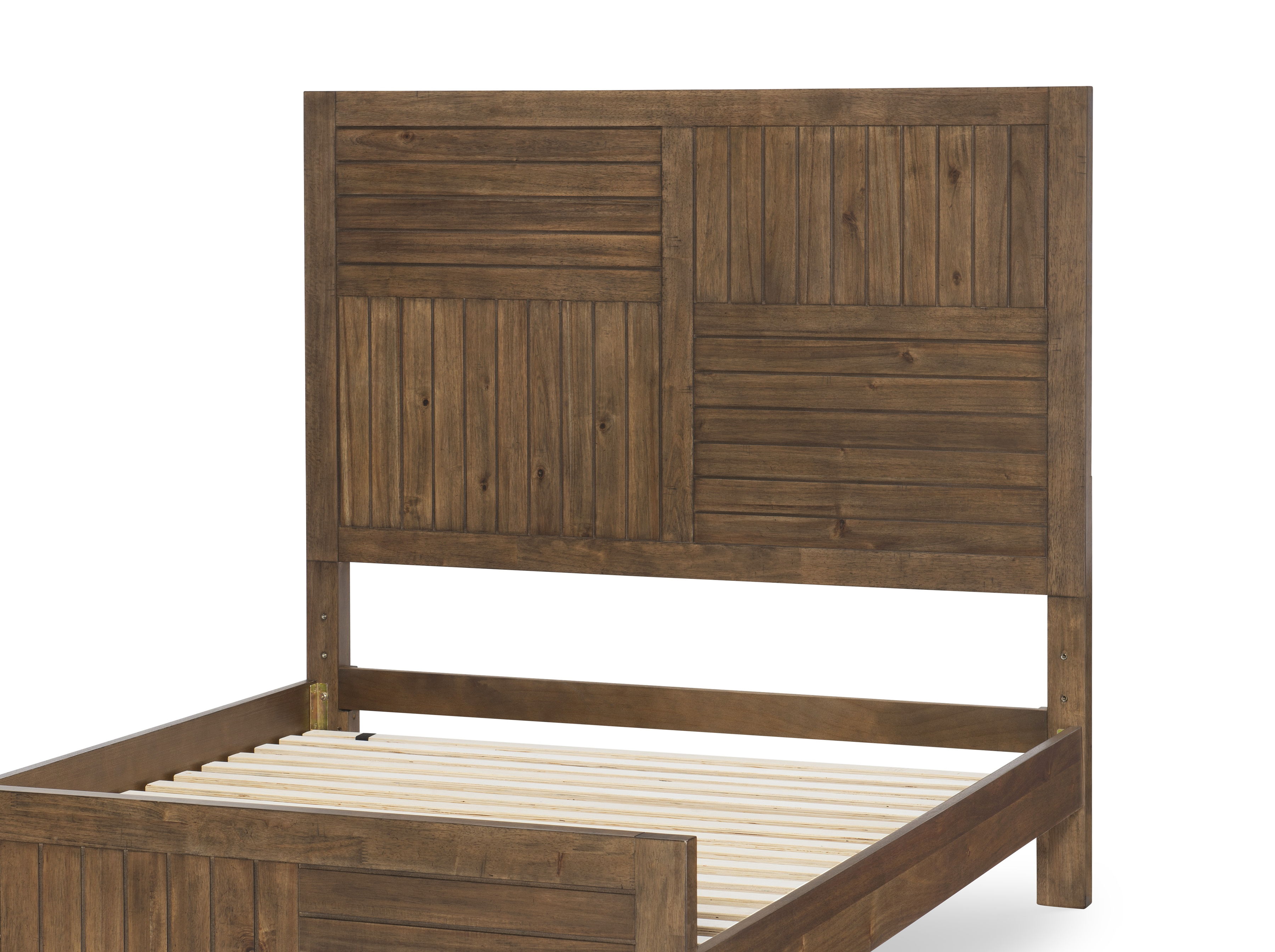 Panel Headboard, Full 4/6 Brown Finish
