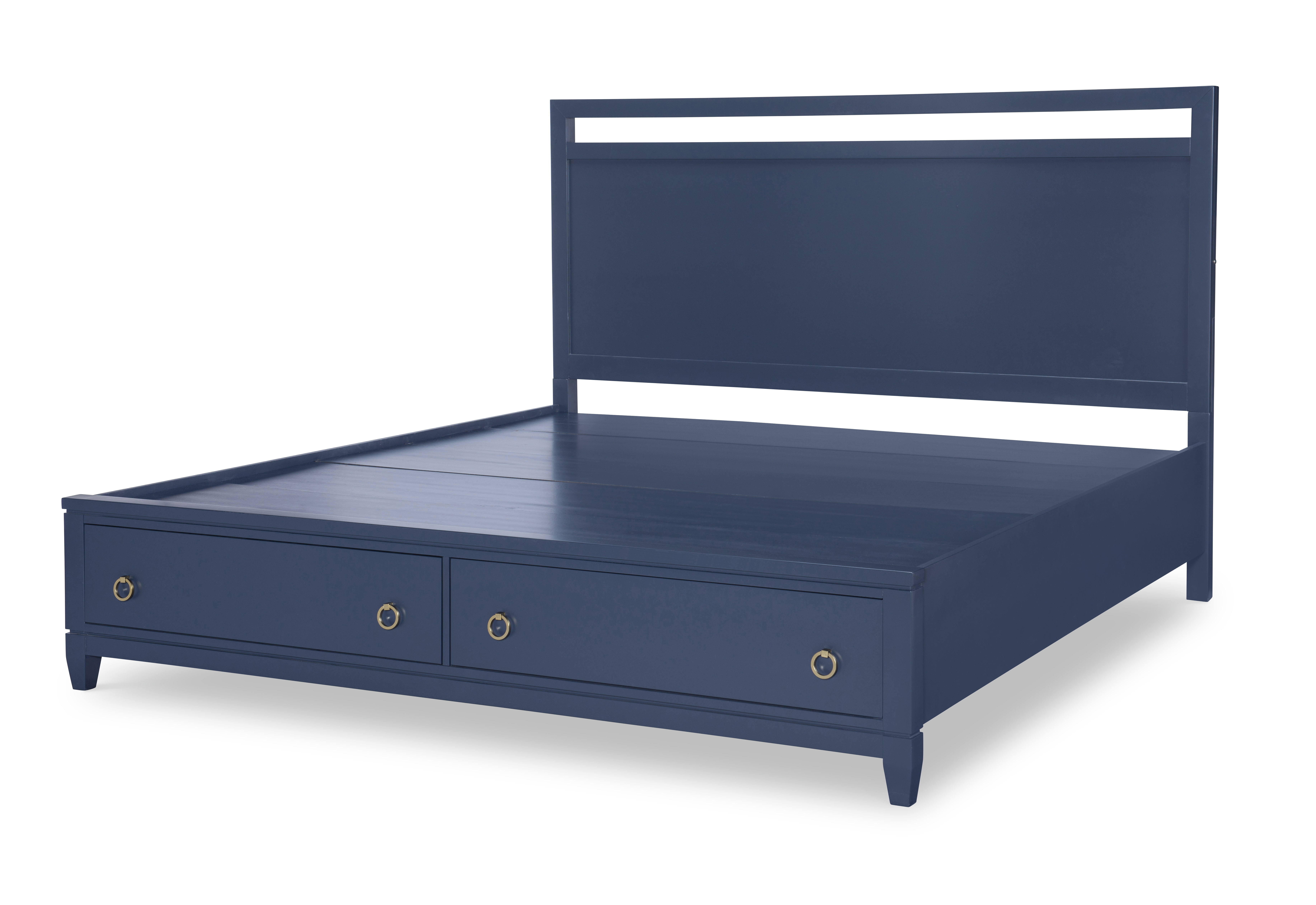 Legacy Furniture Summerland Inkwell Blue Queen Panel Storage Bed
