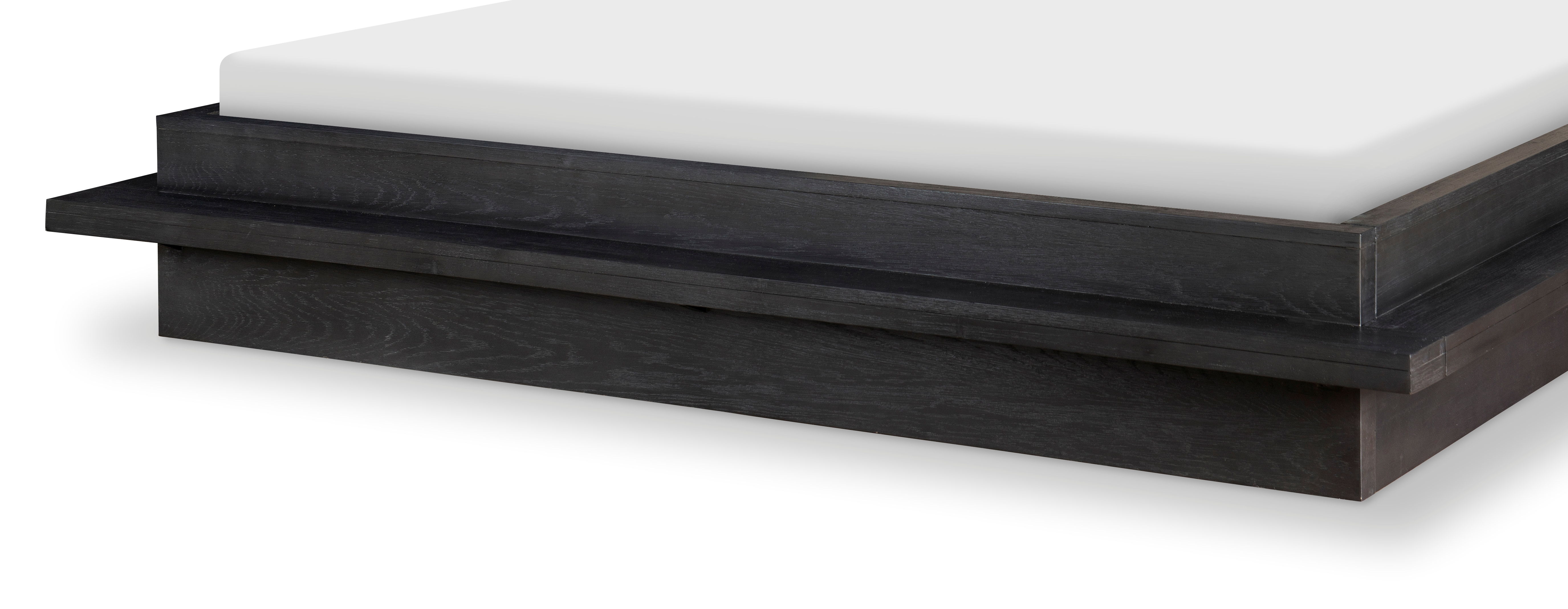 Upholstered Footboard King Dark Oak Finish 6/6