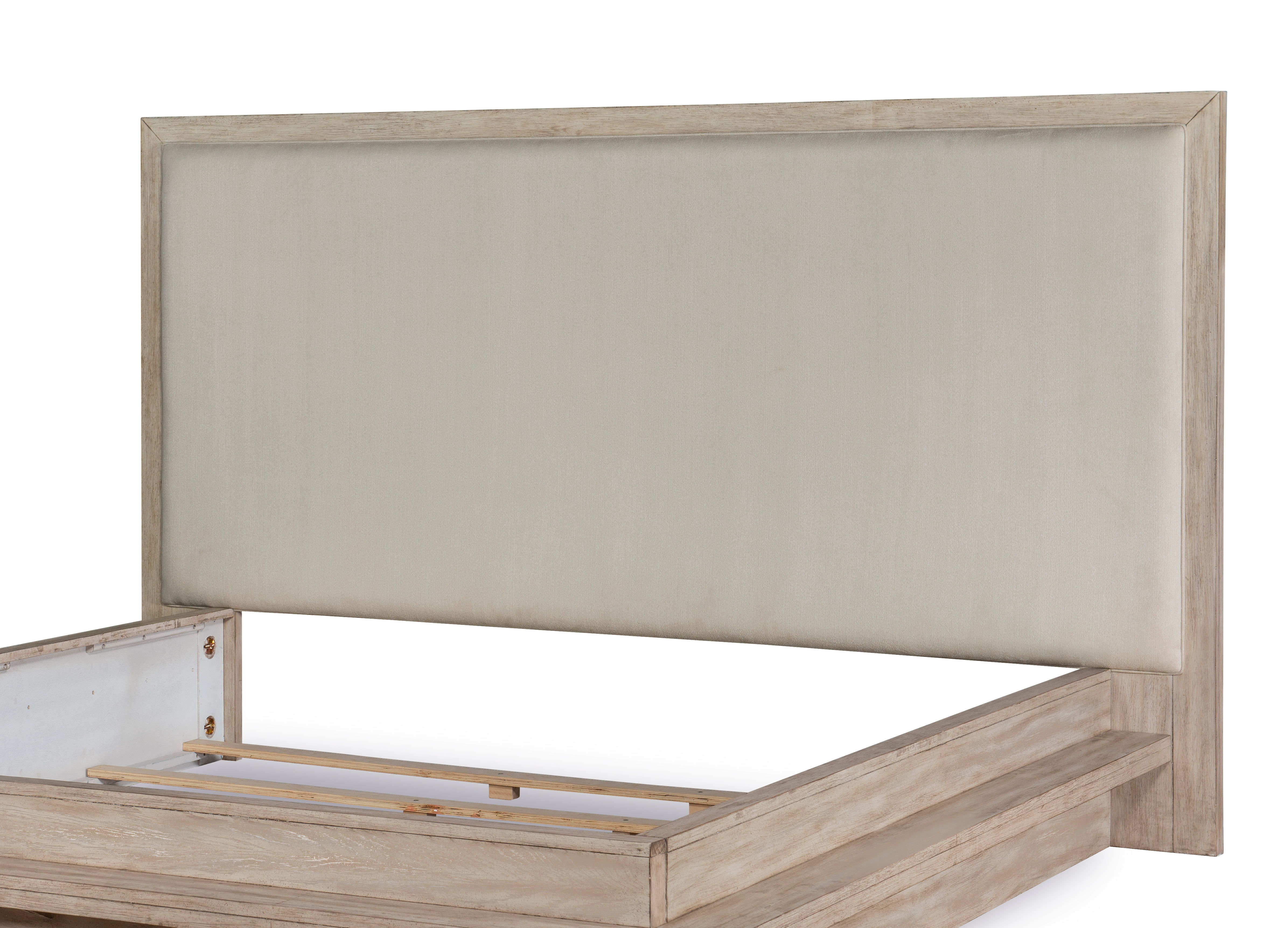 Upholstered Headboard Q 5/0 Light Oak Finish