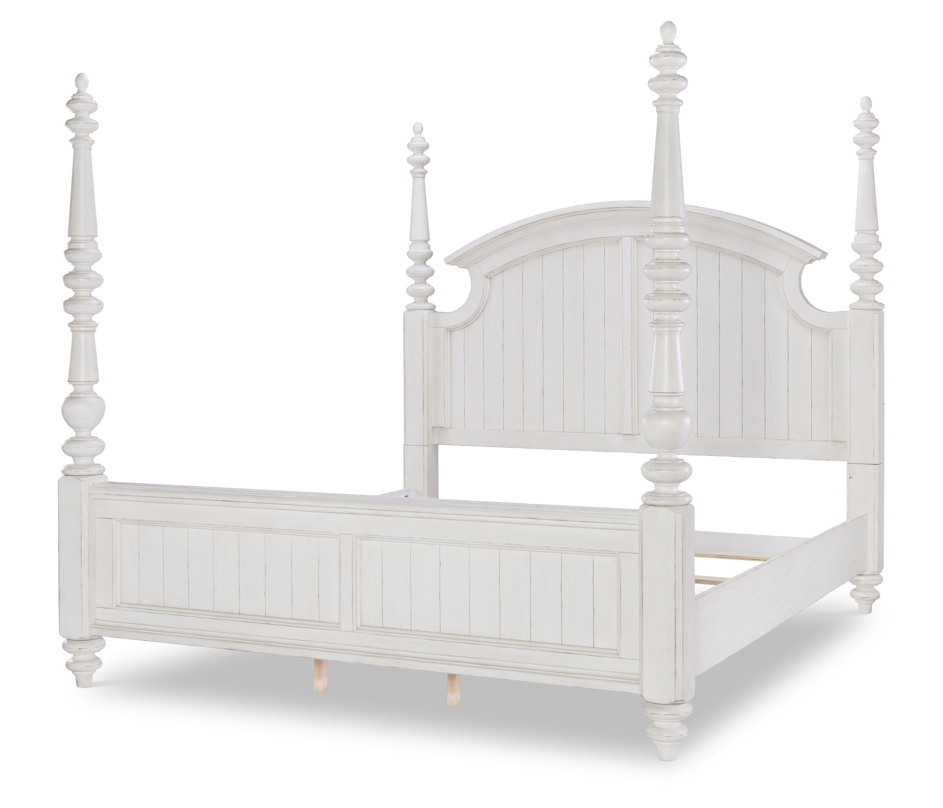 Legacy Furniture Cottage Park Aged White King Poster Bed