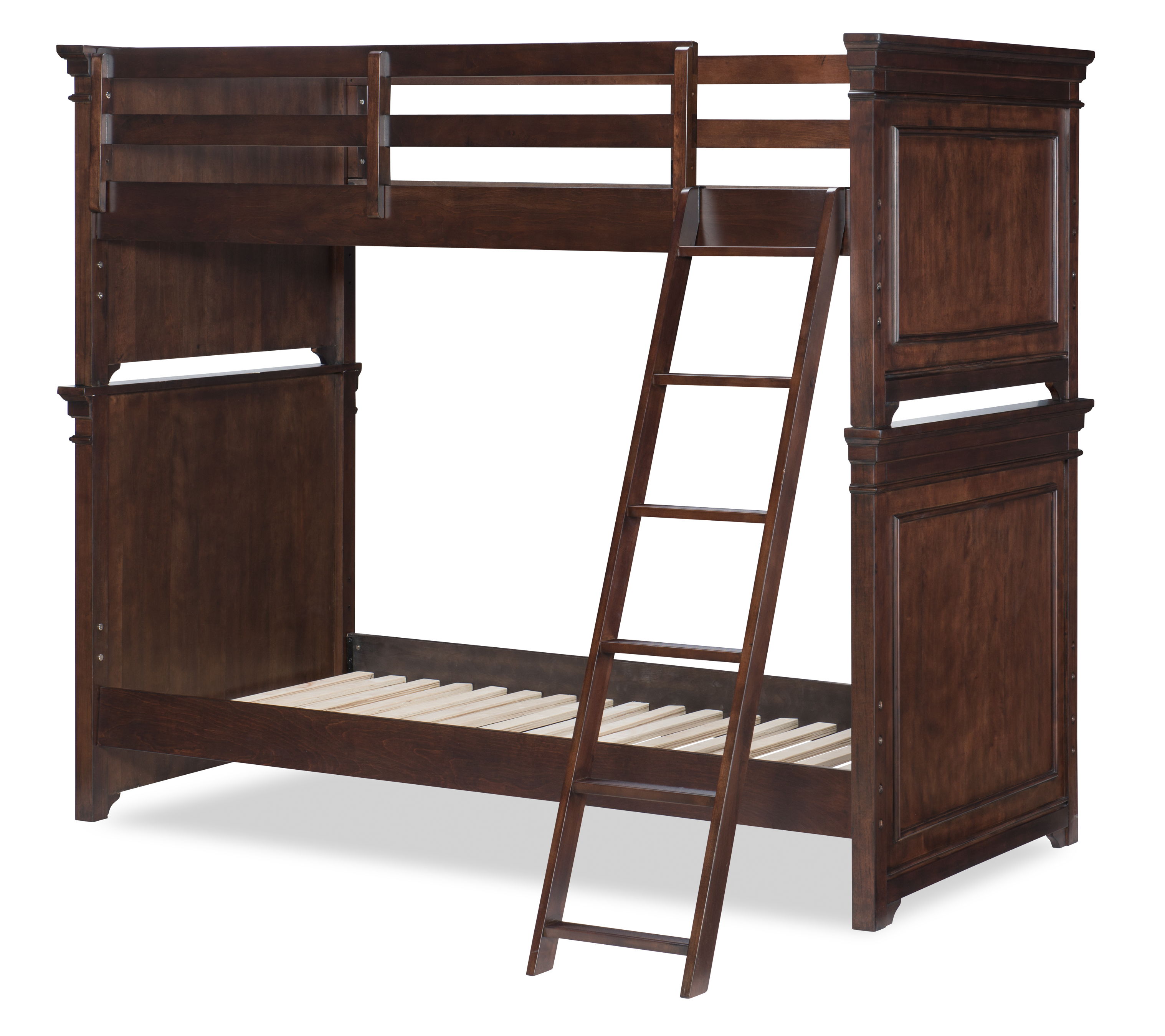 Bunk Ladder And Guard Rails Cherry Finish