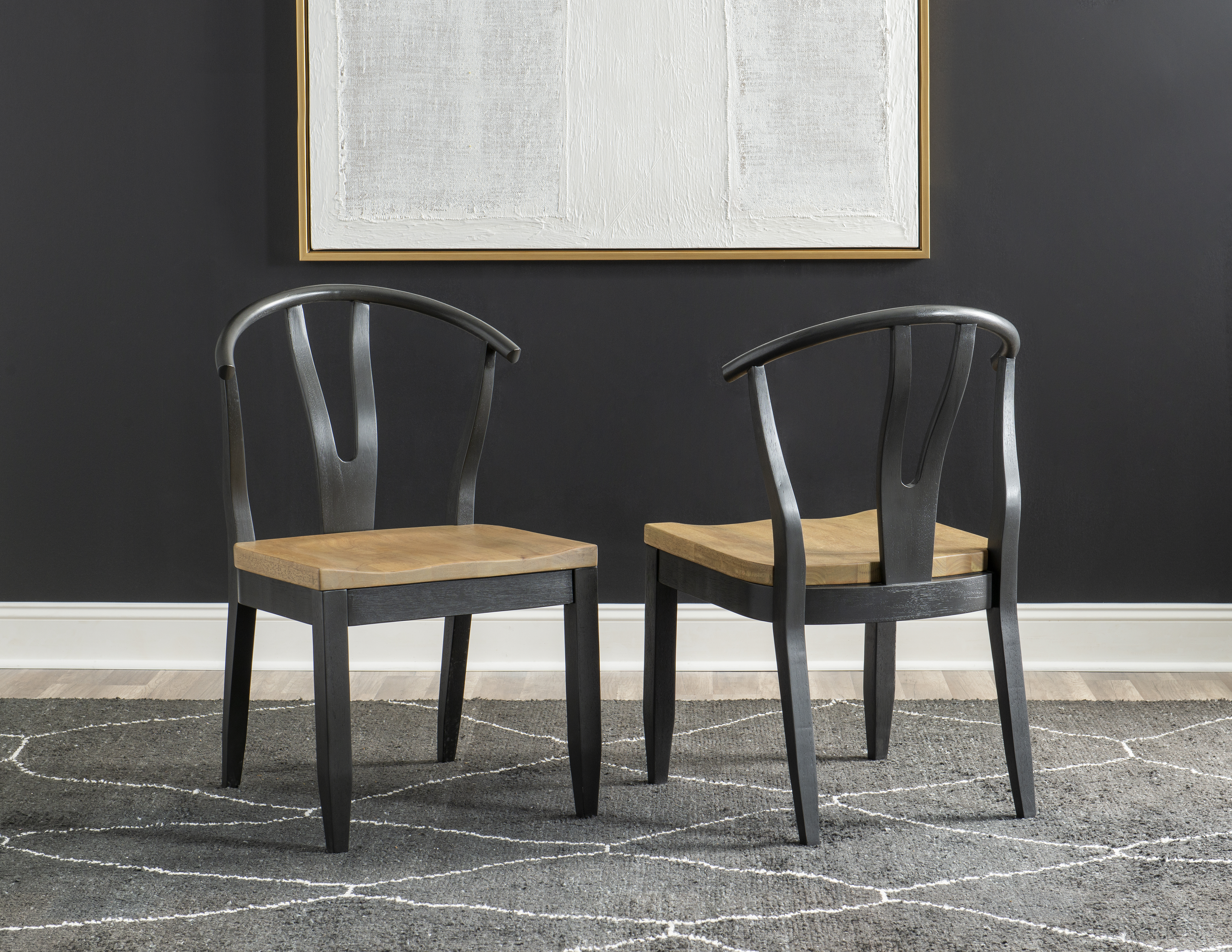 Wishbone Back Side Chair Black