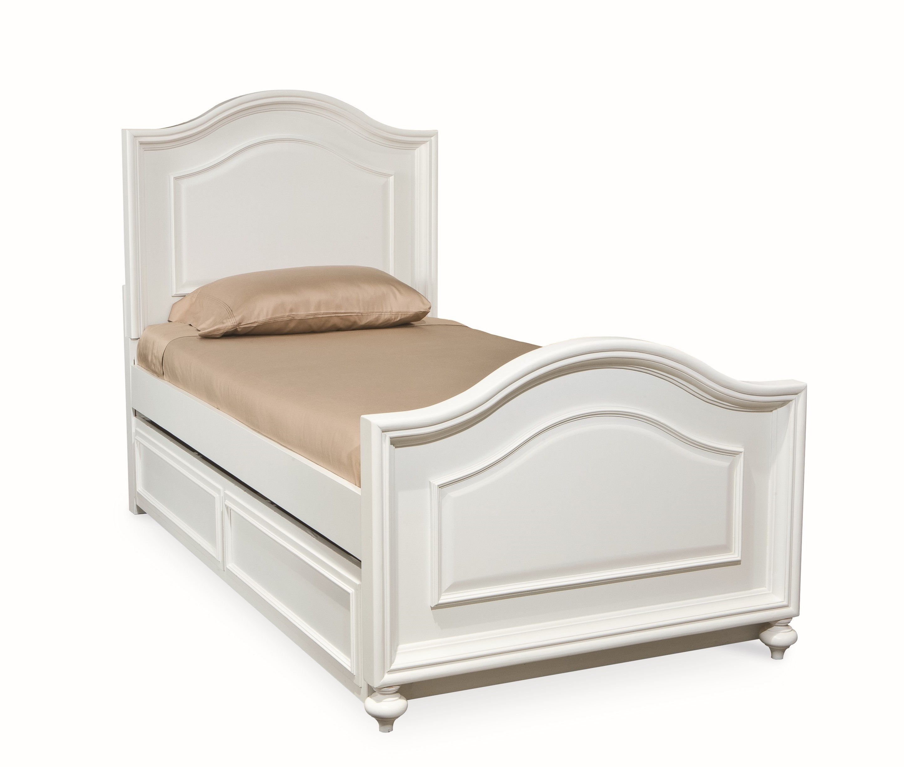 Legacy Kids Madison Natural White Twin Panel Bed with Trundle