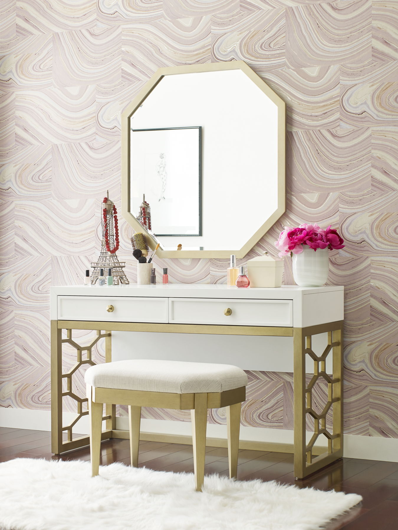 Legacy Kids Chelsea By Rr White Gold 3pc Vanity Set